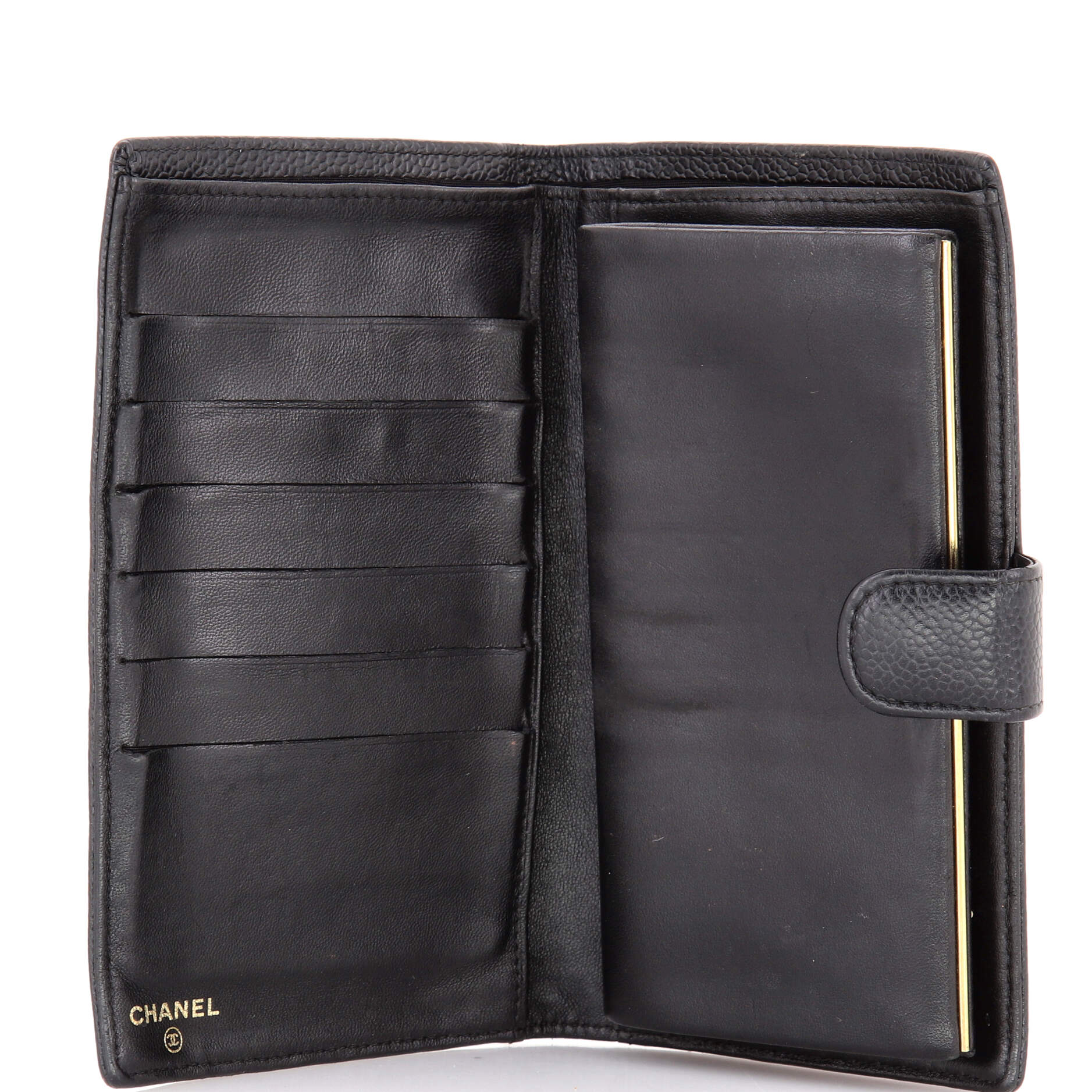 Timeless CC French Wallet Caviar Long