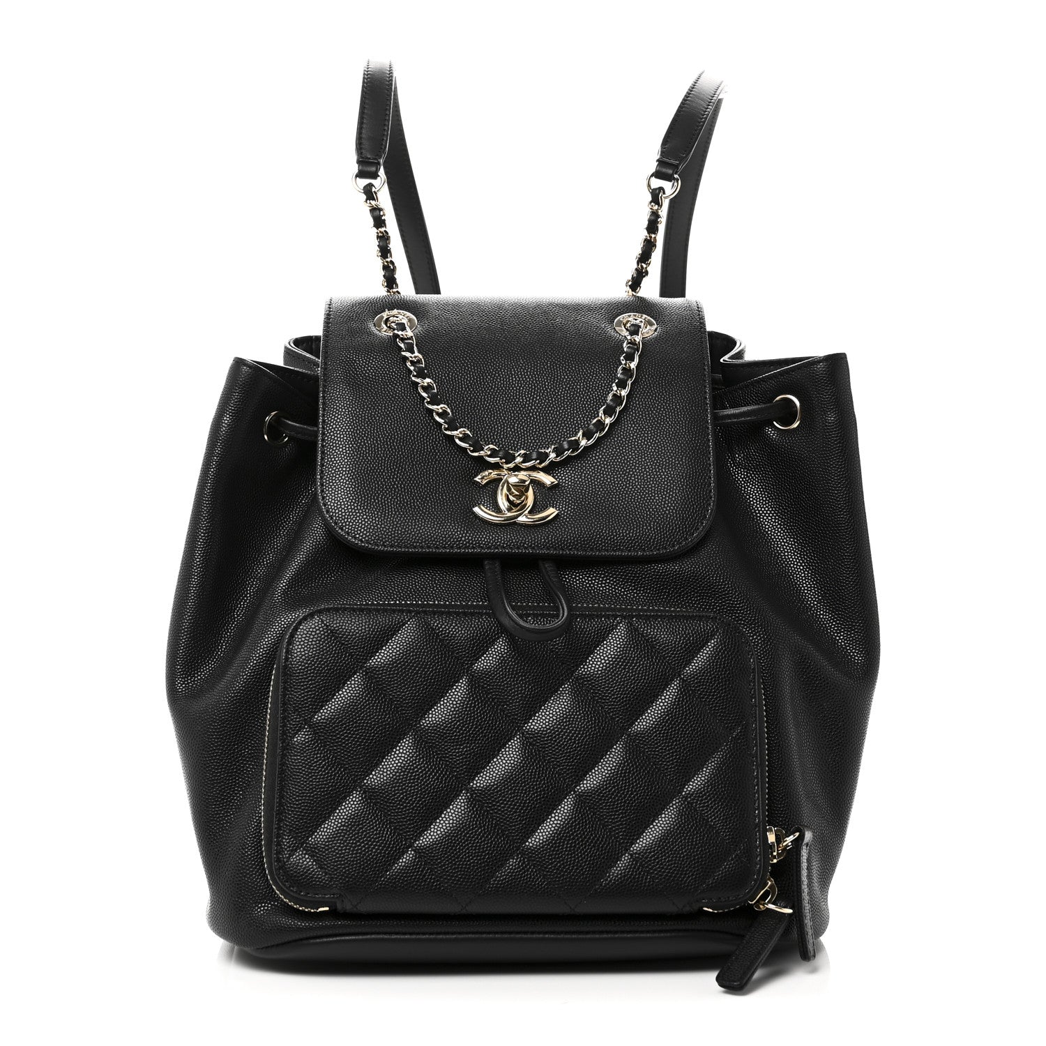 Caviar Quilted Business Affinity Backpack Black