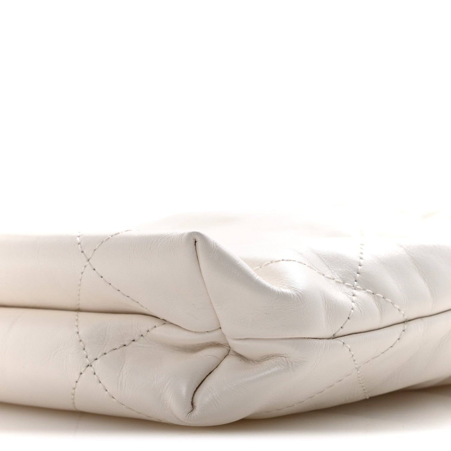 Shiny Calfskin Quilted Mini Chanel 22 White