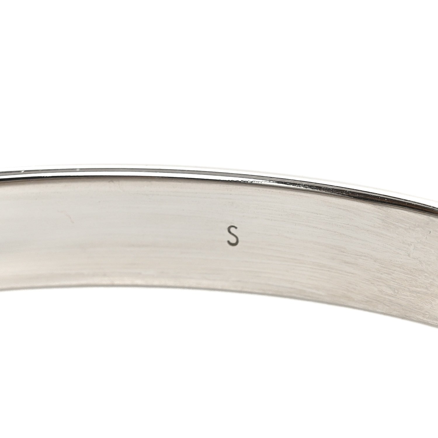 Brass Palladium Plated Nanogram Cuff S Silver