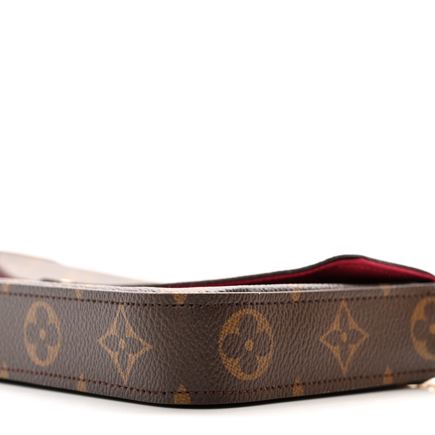 Monogram Pochette Felicie Chain Wallet Fuchsia