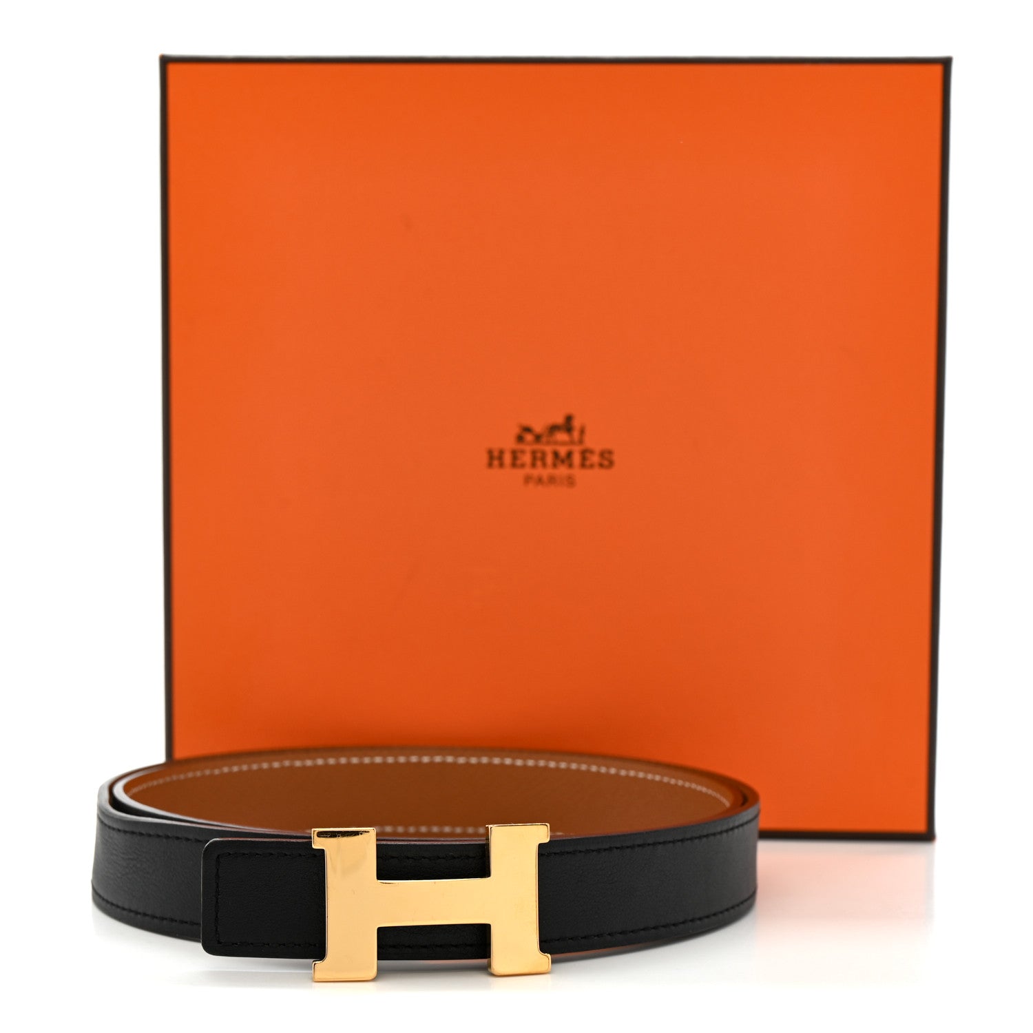 Swift Epsom 24mm Mini Constance H Belt 80 32 Black Gold