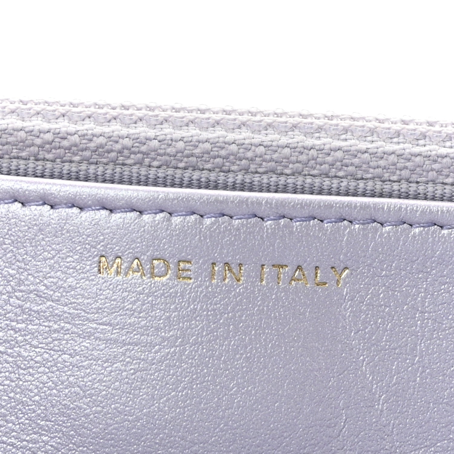 Iridescent Calfskin Quilted Chanel 19 Wallet On Chain WOC Light Purple