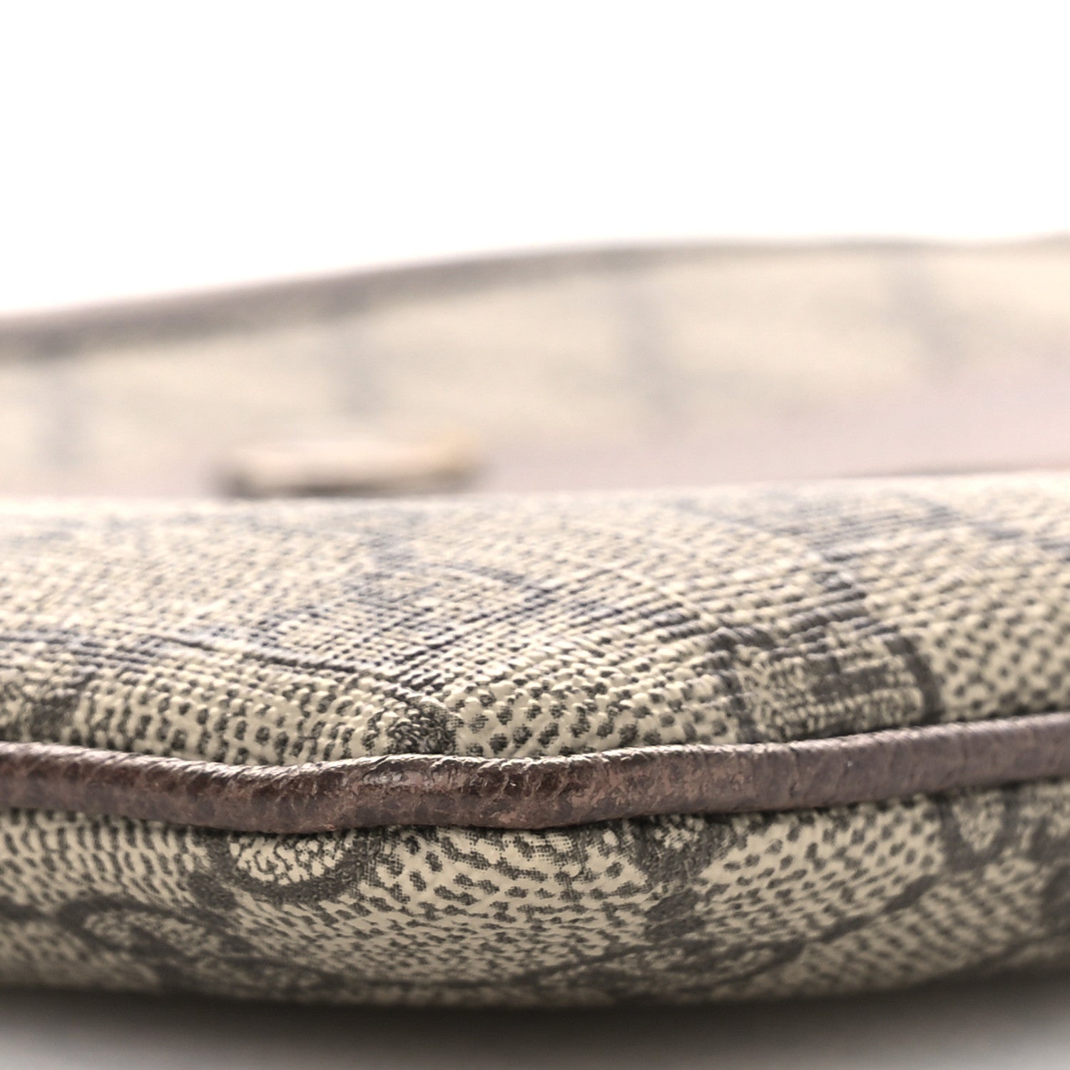 GG Supreme Monogram Large Ophidia Pouch Clutch Brown