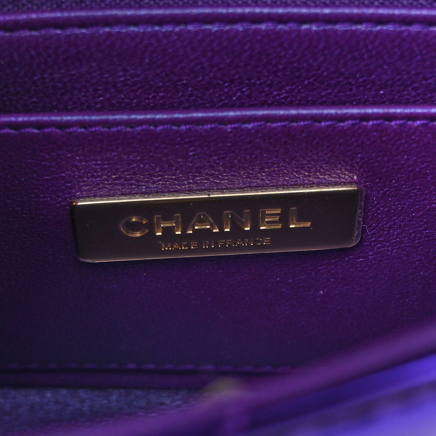 Mirror Calfskin Metallic Calfskin Quilted Hollywood Boulevard Mini Flap With Star Coin Purse Purple