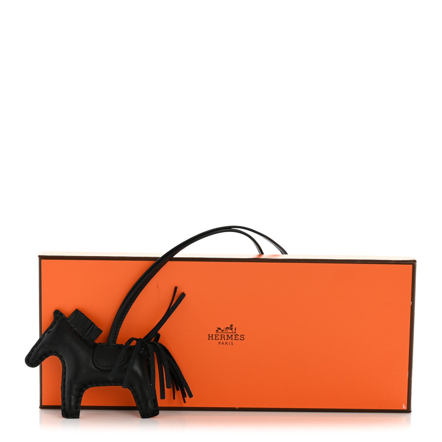 Milo Lambskin Grigri Rodeo Horse Bag Charm PM So Black