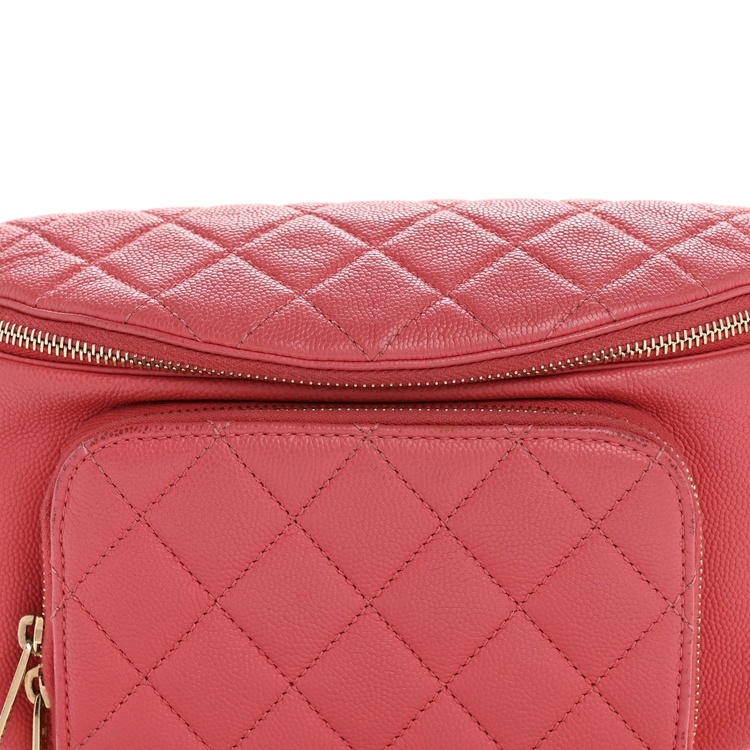 Caviar Quilted Business Affinity Waist Belt Bag Pink