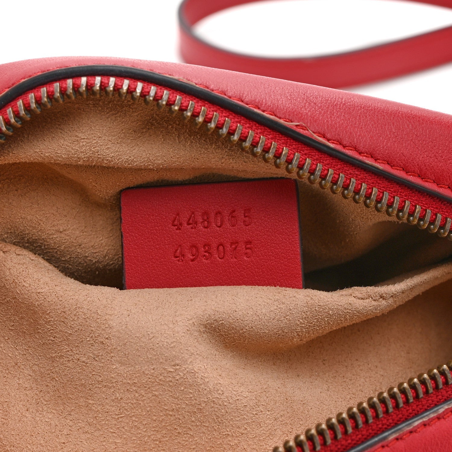 Calfskin Matelasse Mini GG Marmont Chain Shoulder Bag Hibiscus Red