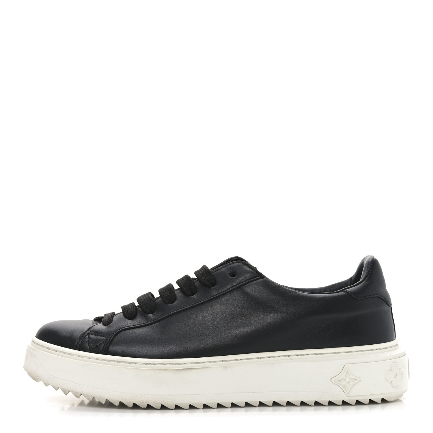 Calfskin Time Out Sneakers 39.5 Black