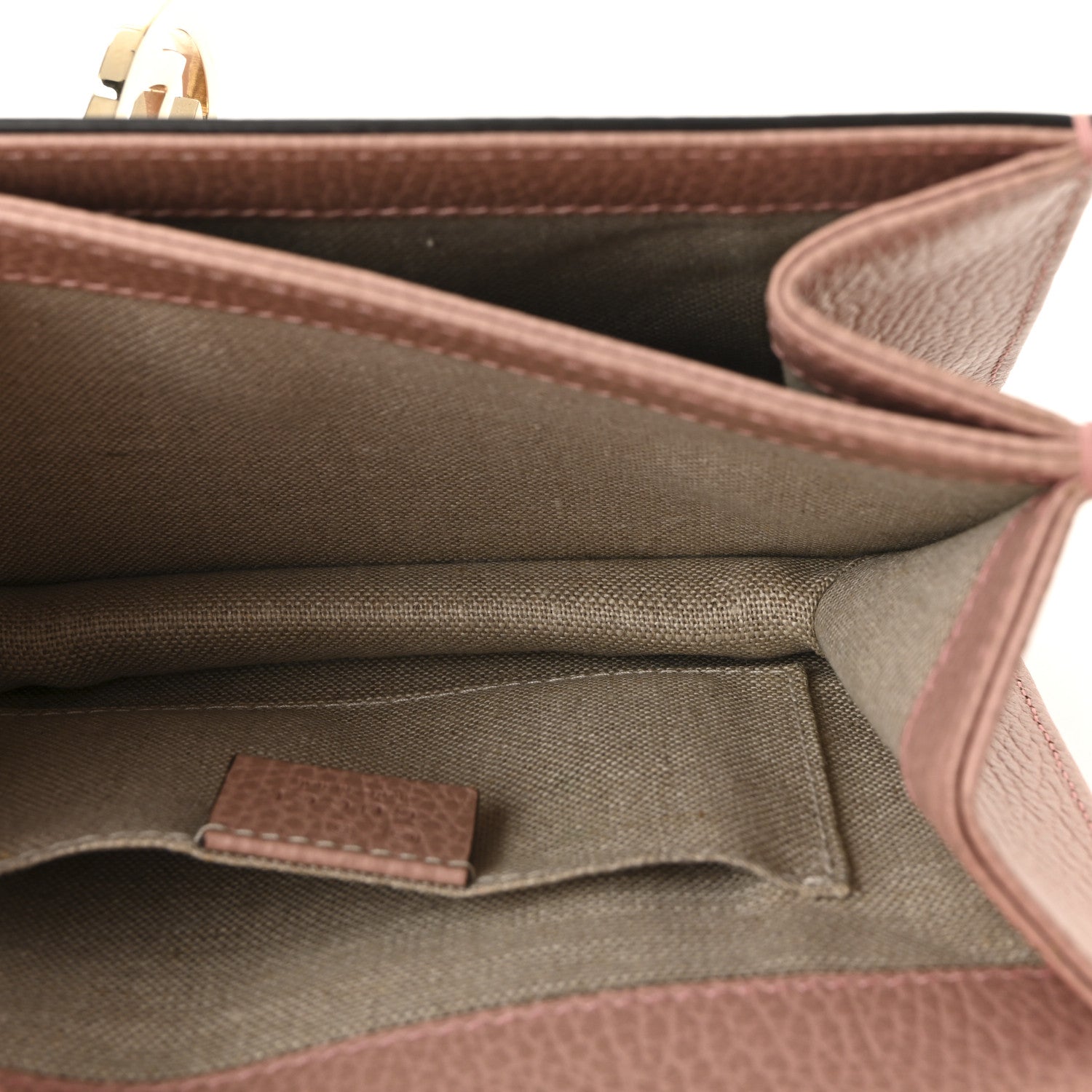 Dollar Calfskin Small Interlocking G Shoulder Bag Soft Pink