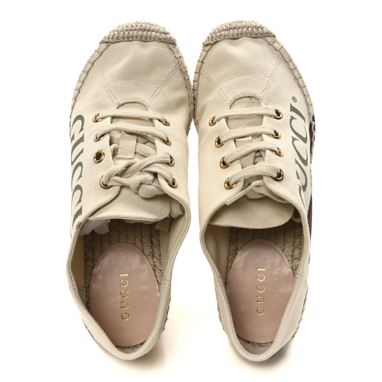 Canvas Logo Espadrille Wedge Sneakers 35 White