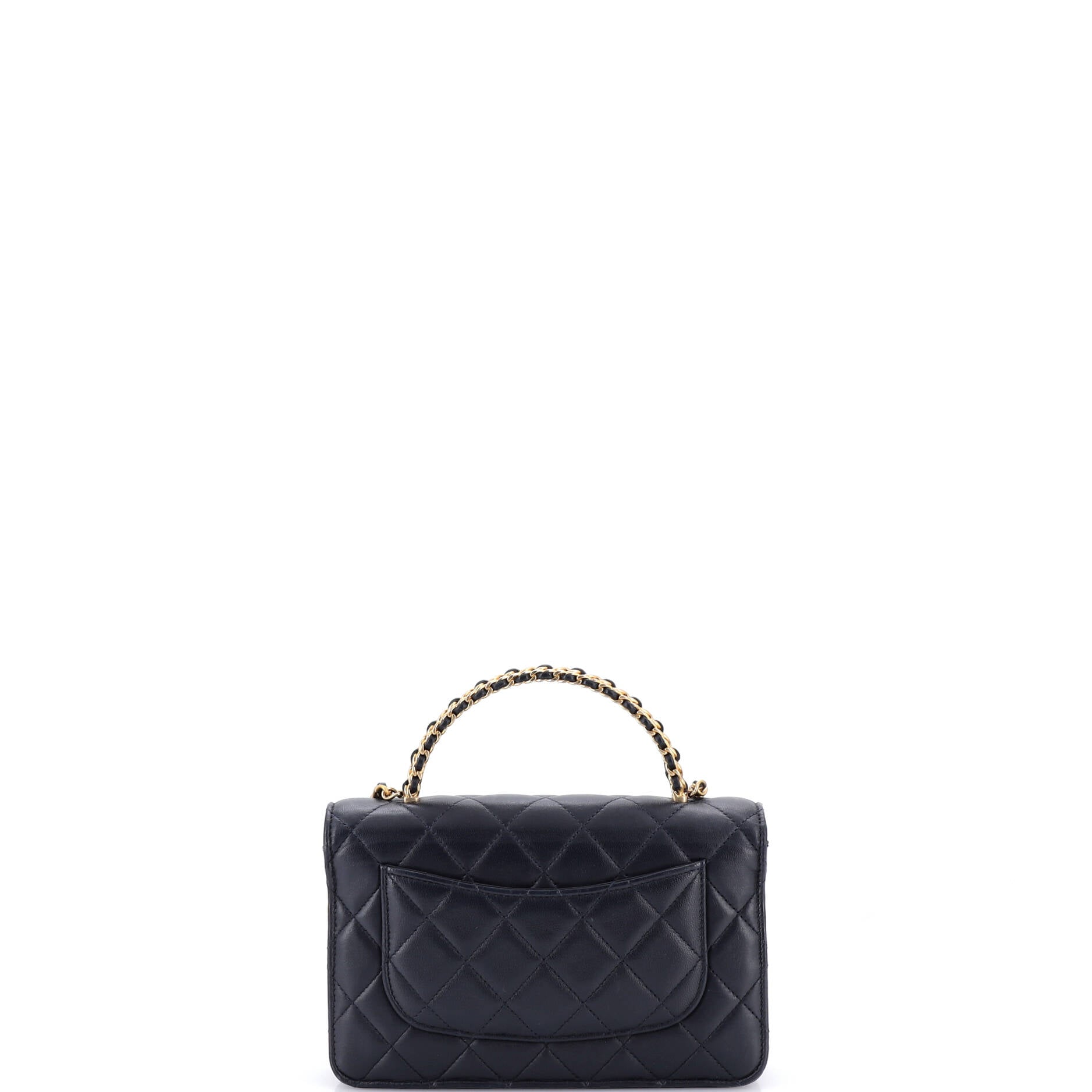 Pick Me Up Logo Handle Wallet on Chain Quilted Lambskin