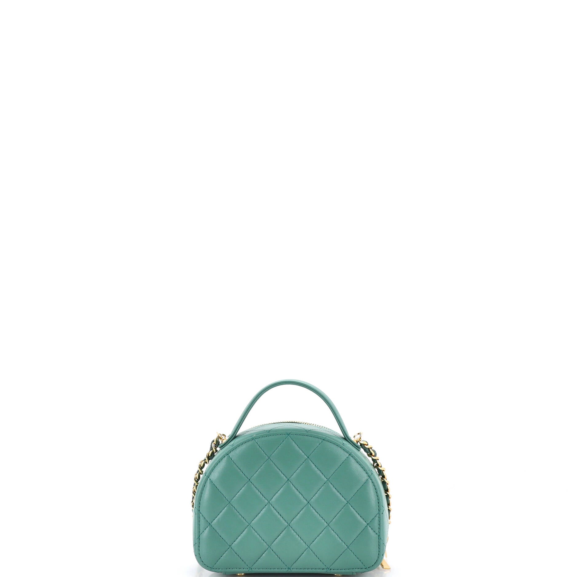 Chic Riviera Vanity Case with Chain Quilted Lambskin