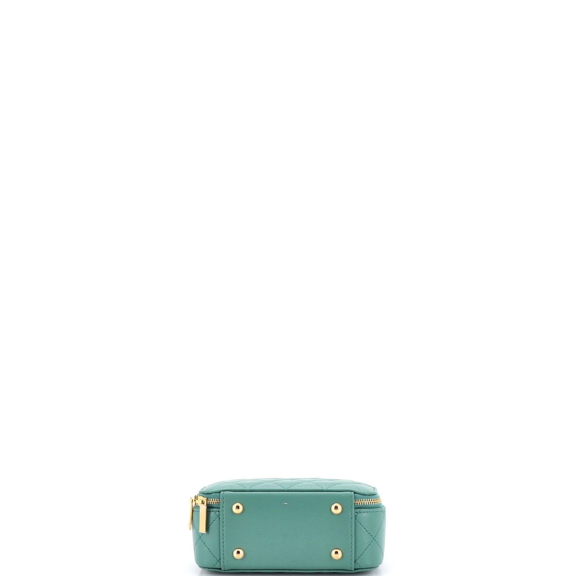 Chic Riviera Vanity Case with Chain Quilted Lambskin