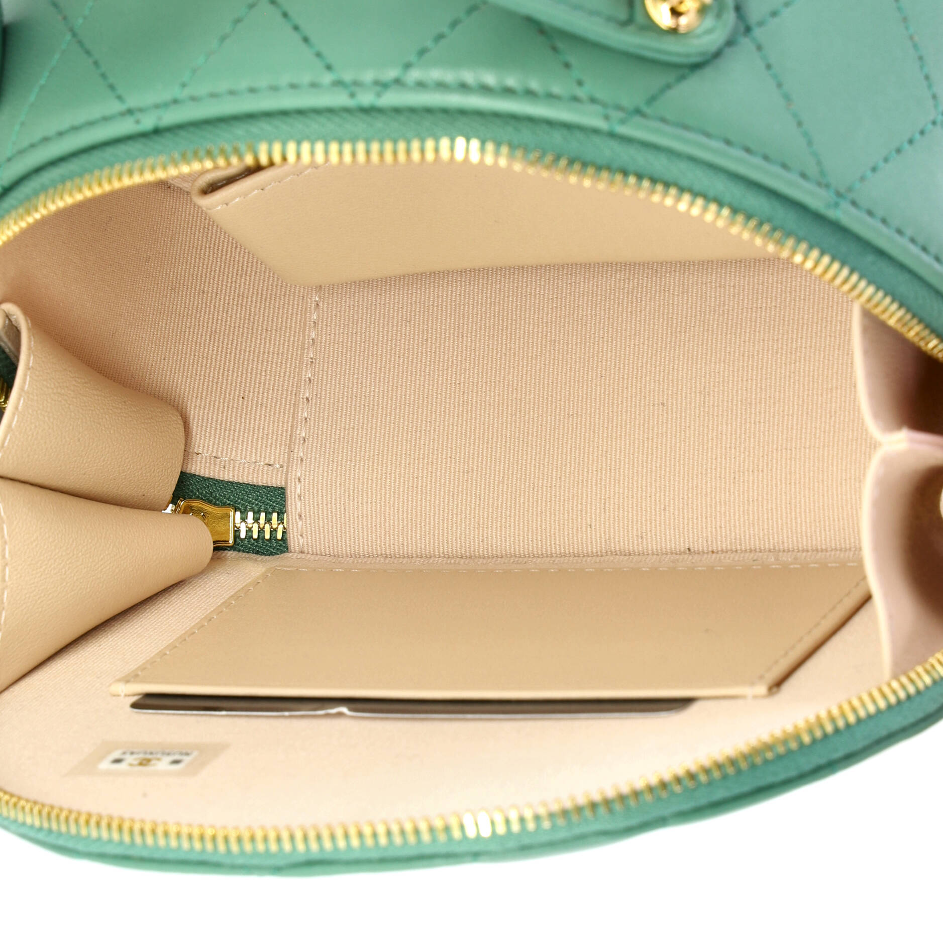 Chic Riviera Vanity Case with Chain Quilted Lambskin