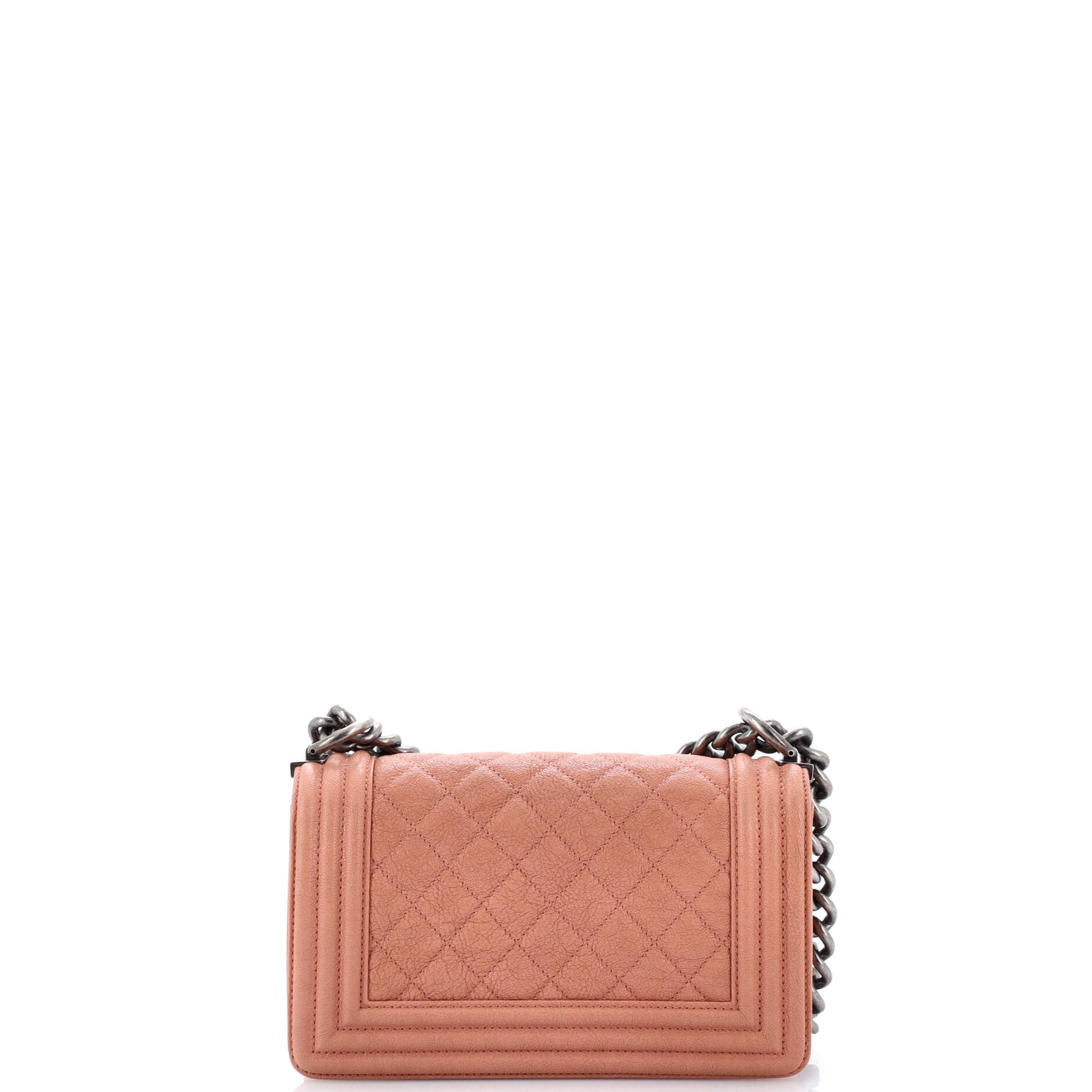Boy Flap Bag Quilted Caviar Small
