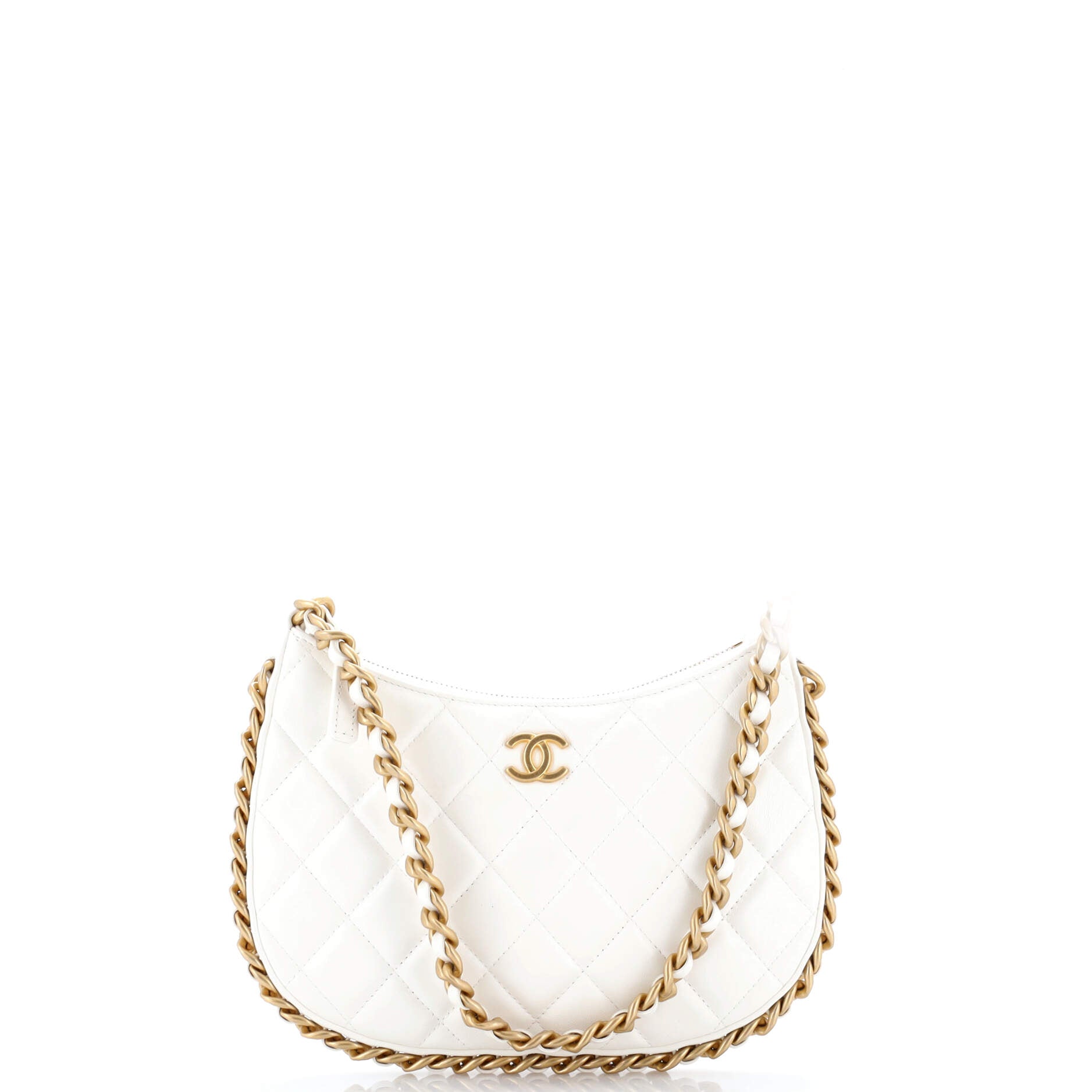 CC Chain Around Hobo Quilted Lambskin