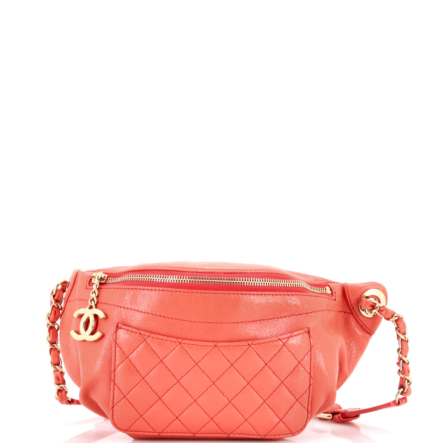 Bi Classic Waist Bag Quilted Crumpled Calfskin