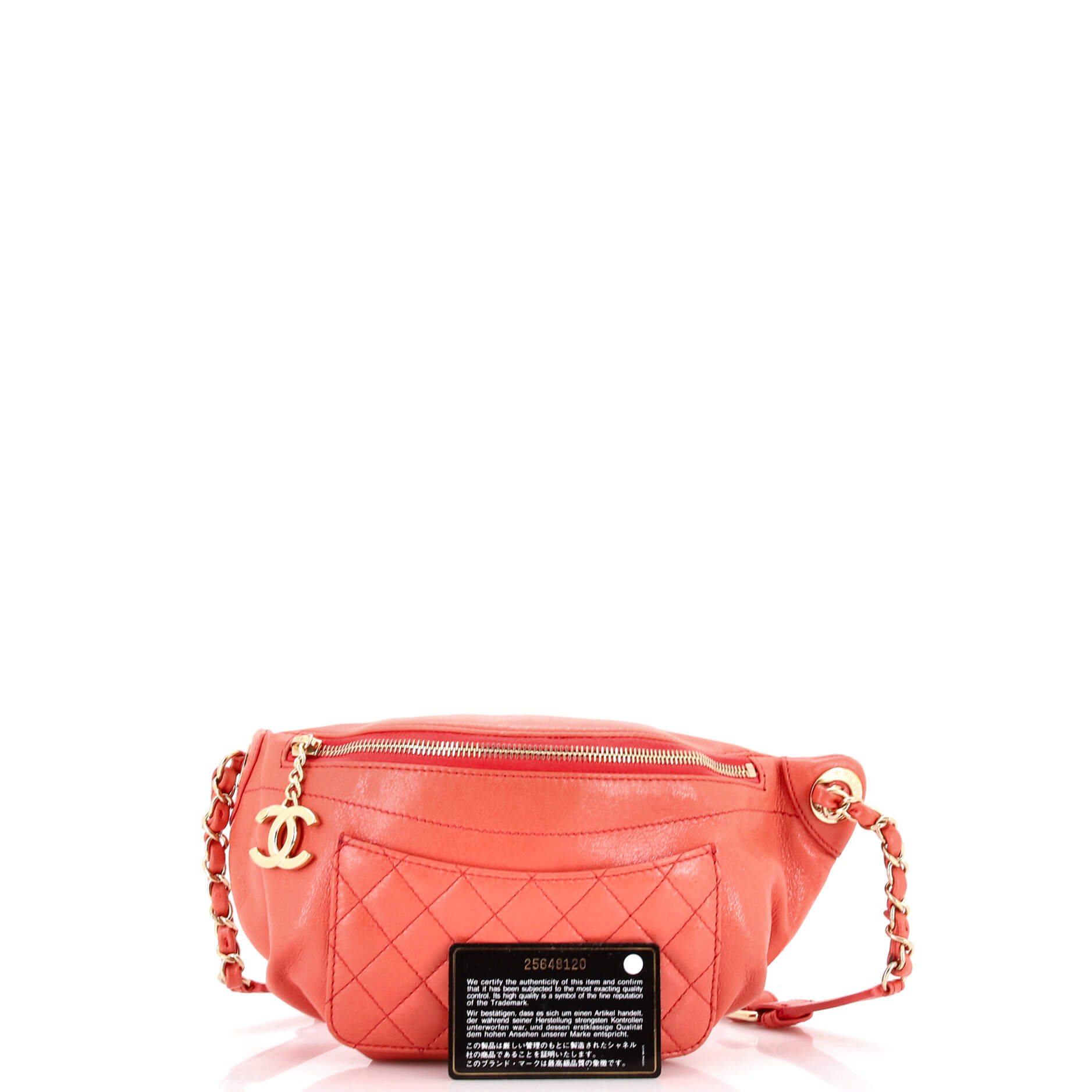 Bi Classic Waist Bag Quilted Crumpled Calfskin