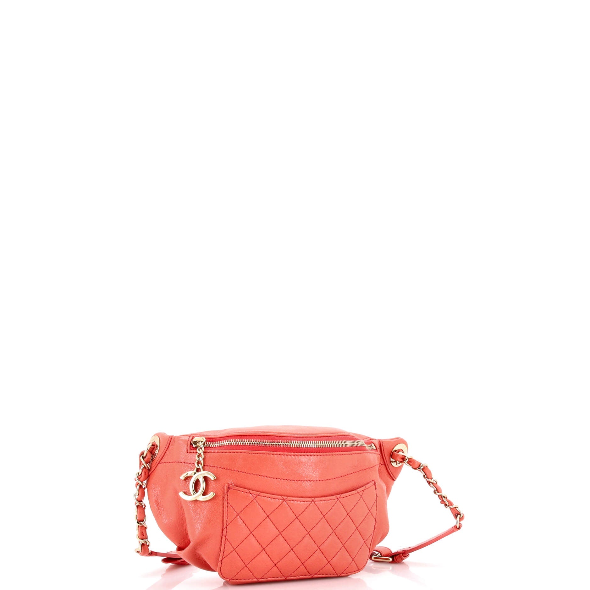 Bi Classic Waist Bag Quilted Crumpled Calfskin
