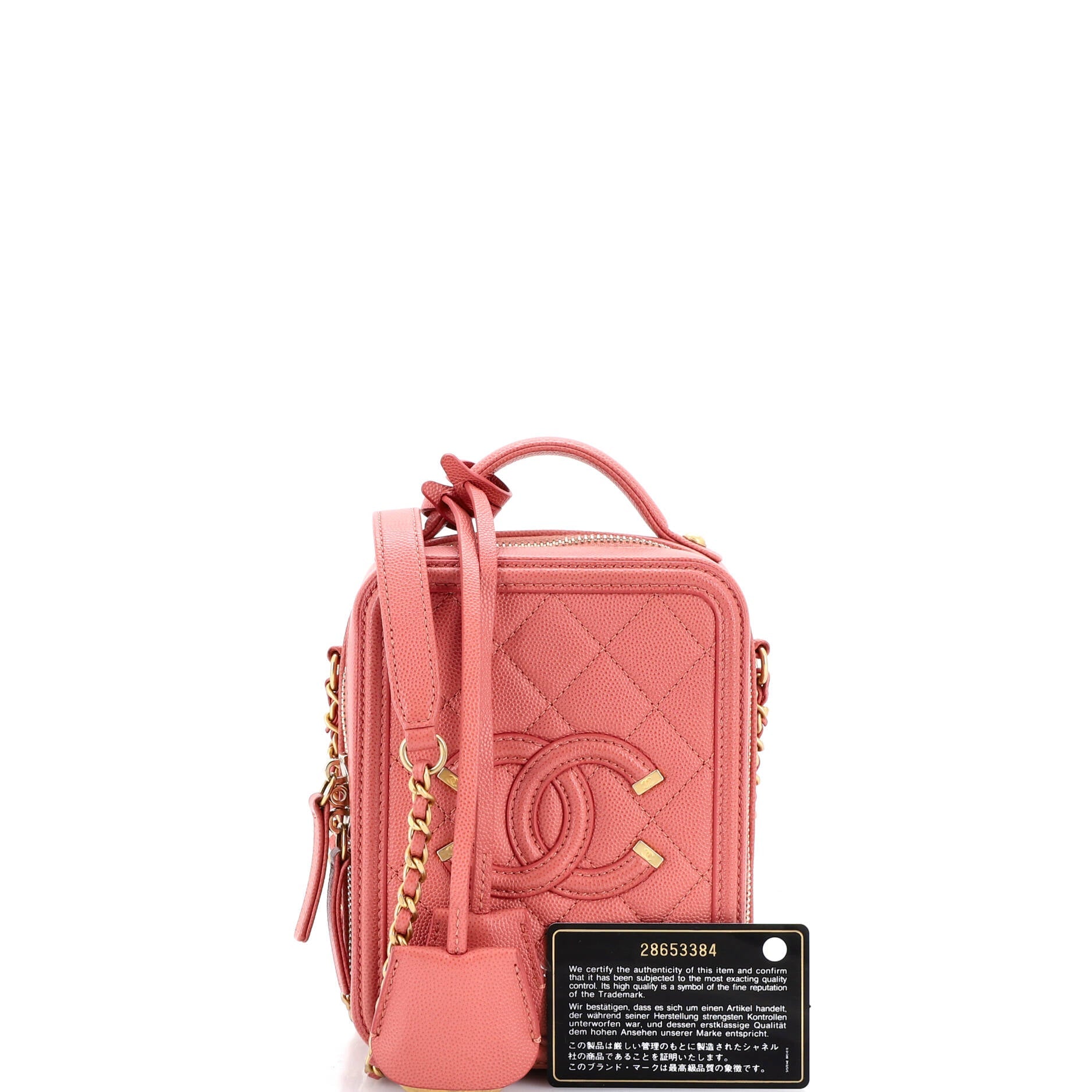Filigree Vertical Vanity Case Quilted Caviar