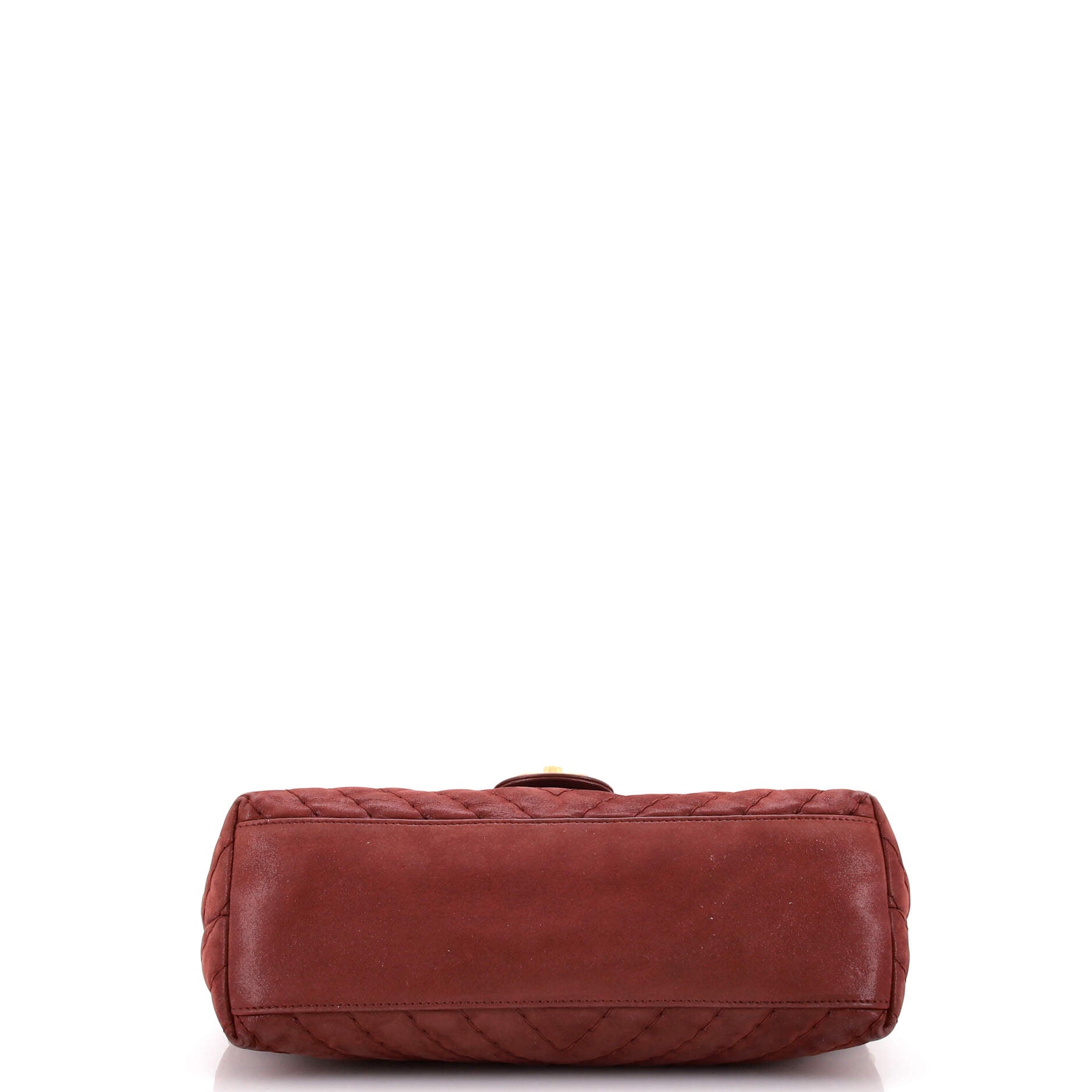 Surpique Chevron Flap Bag Quilted Iridescent Calfskin Jumbo