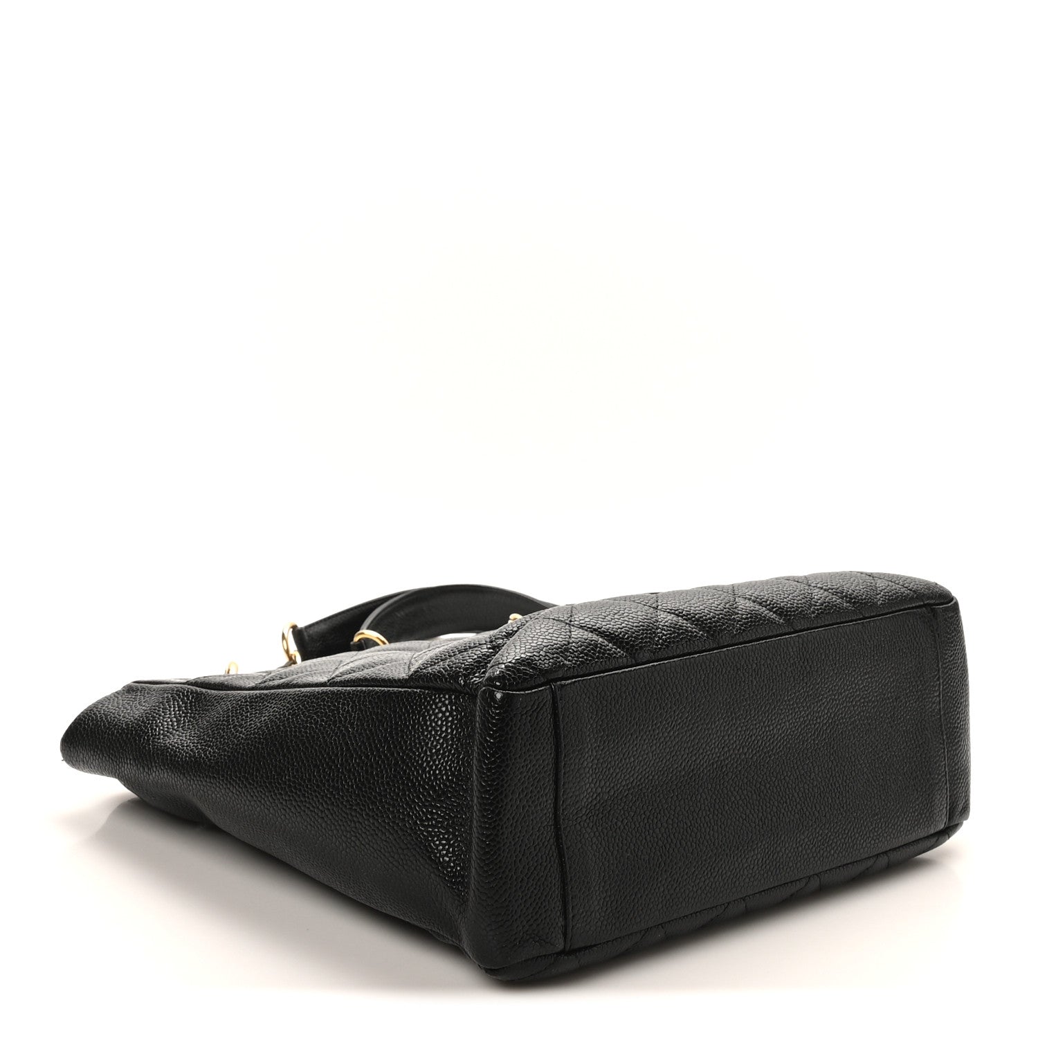 Caviar Quilted Petit Shopping Tote PST Black
