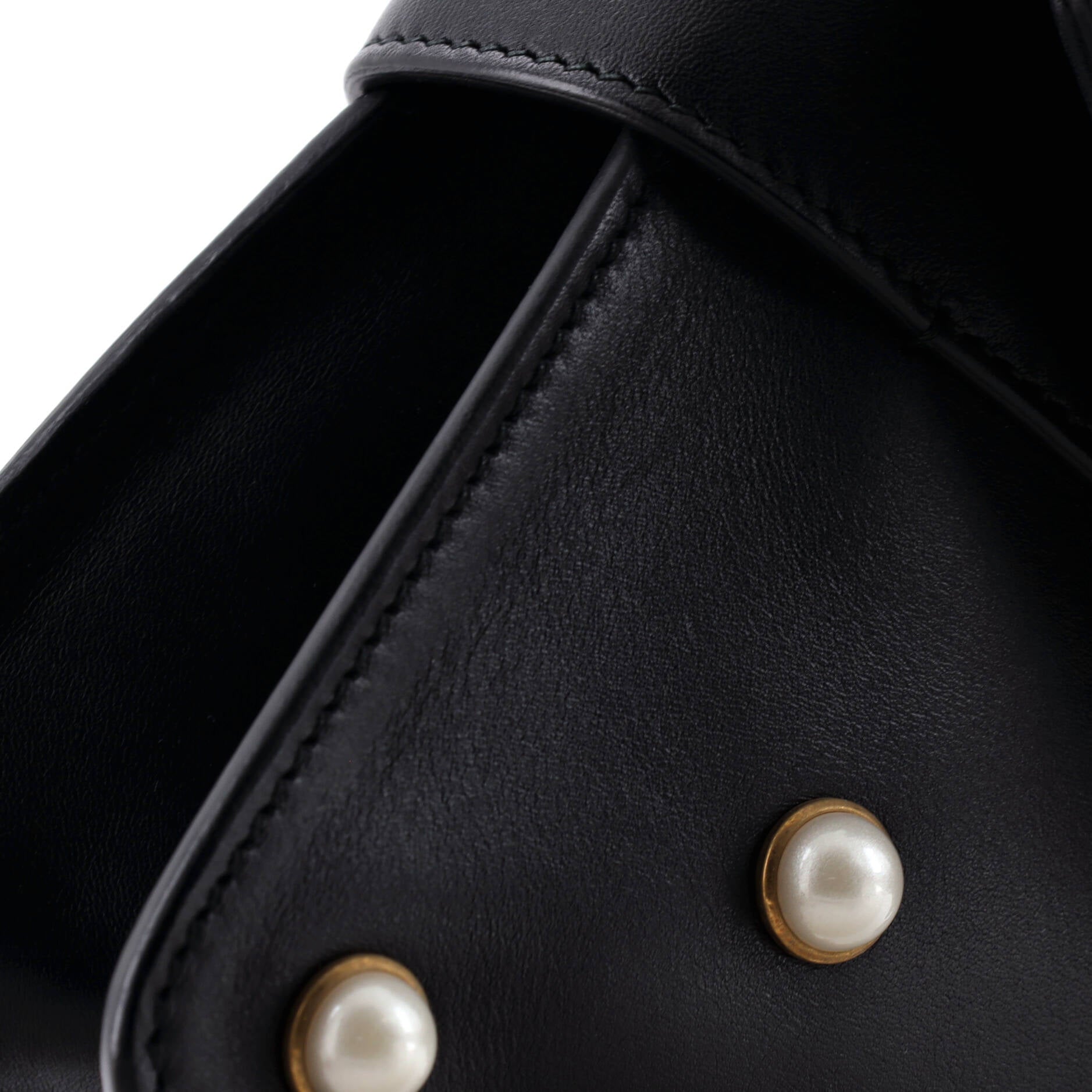 Broadway Pearly Bee Shoulder Bag Embellished Leather Mini