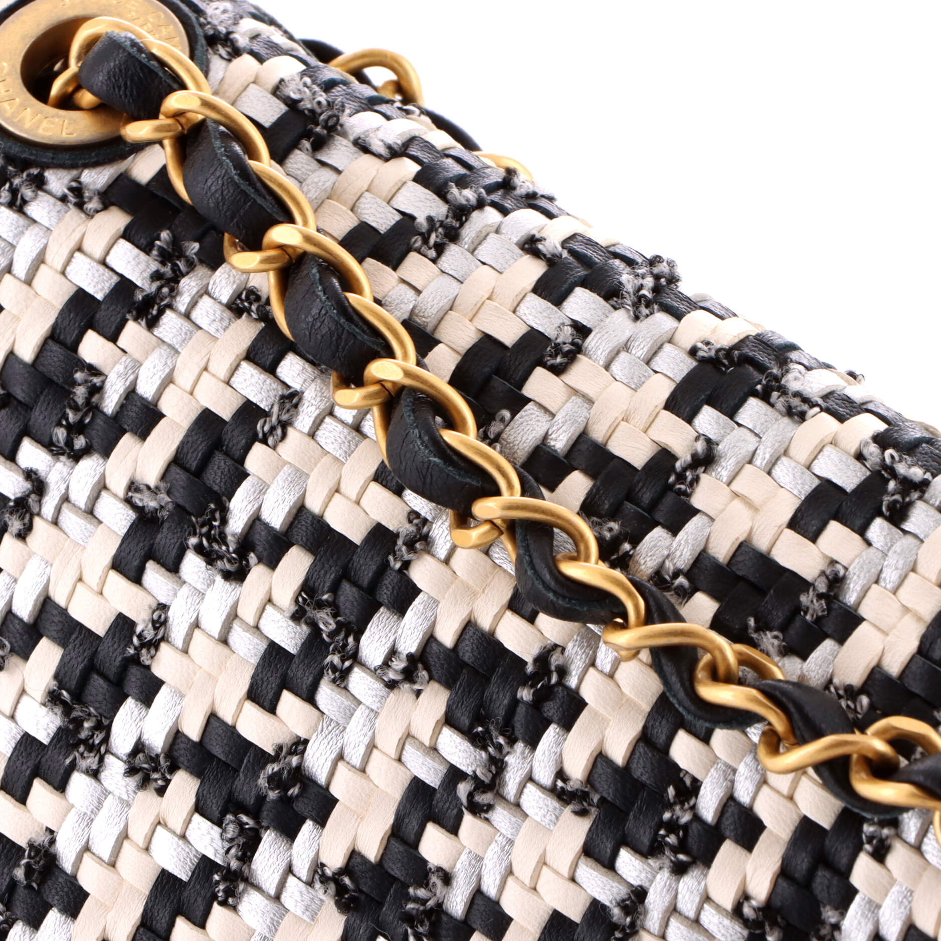 Classic Single Flap Bag Woven Lambskin and Viscose Small