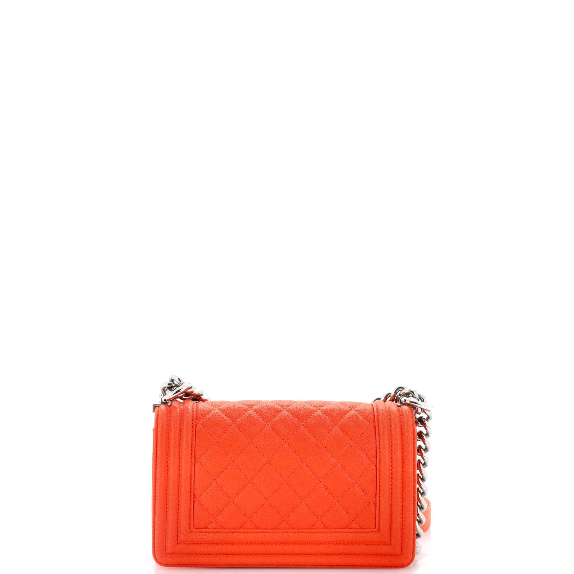 Boy Flap Bag Quilted Caviar Small