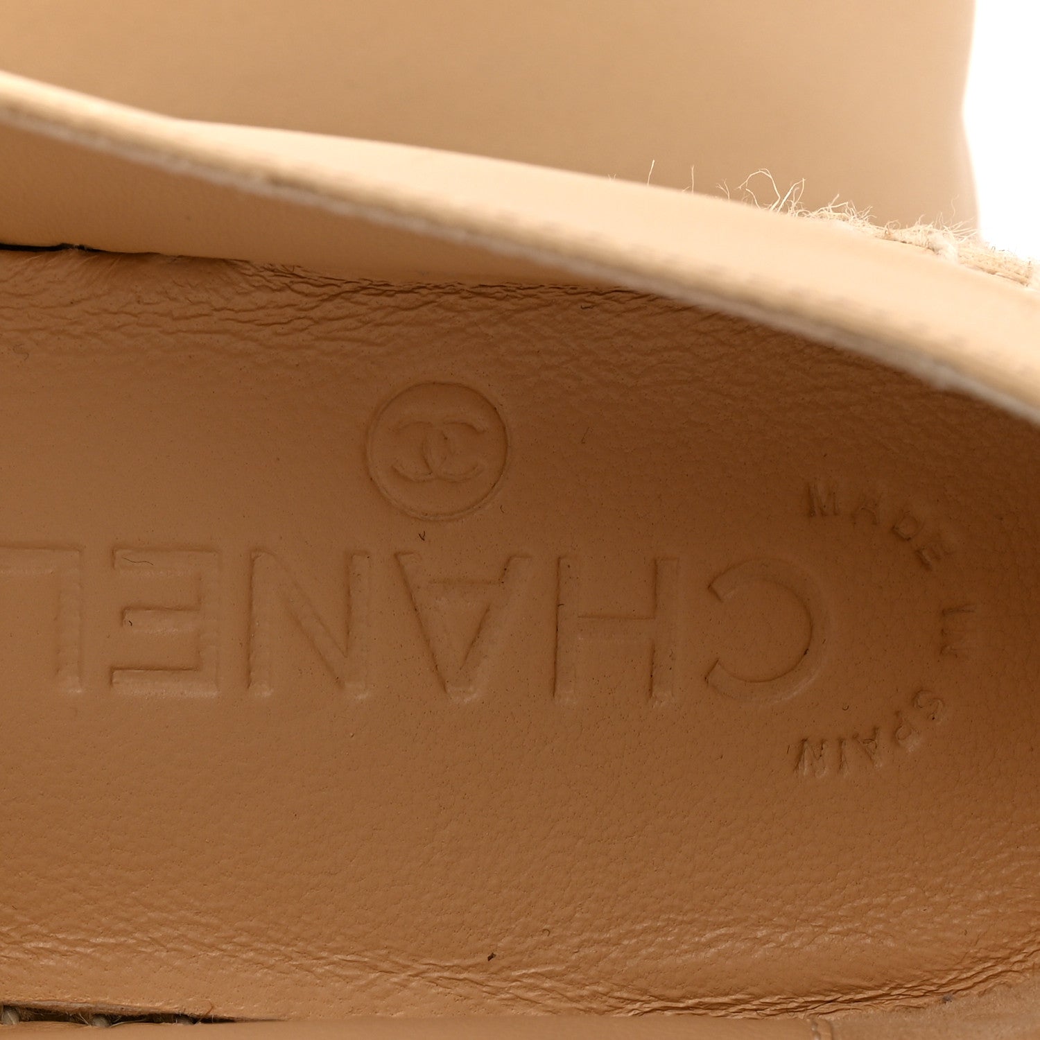 Lambskin Quilted CC Espadrilles 36 Beige