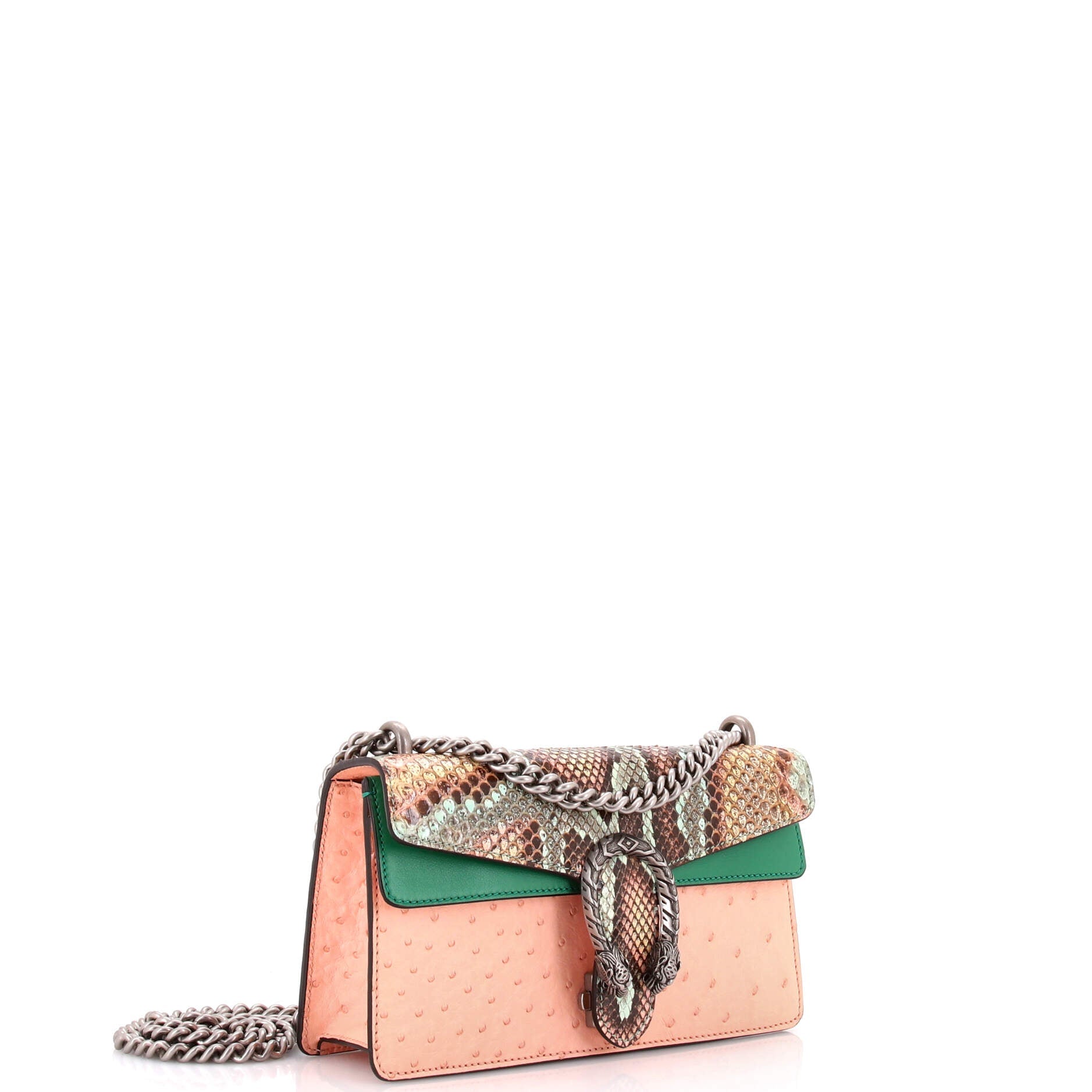 Dionysus Bag Python with Ostrich and Leather Small