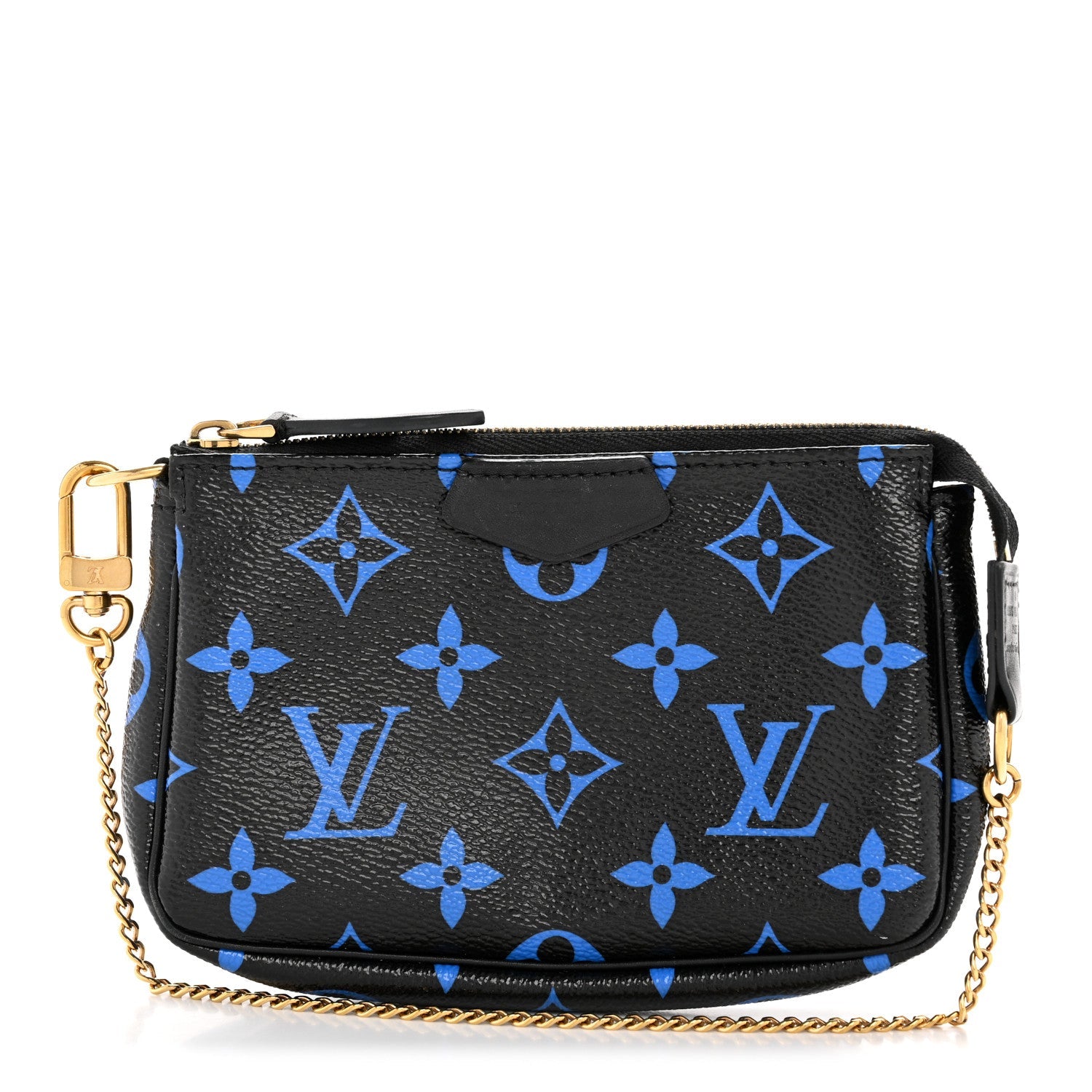 Colored Monogram Mini Pochette Accessories Blue Black