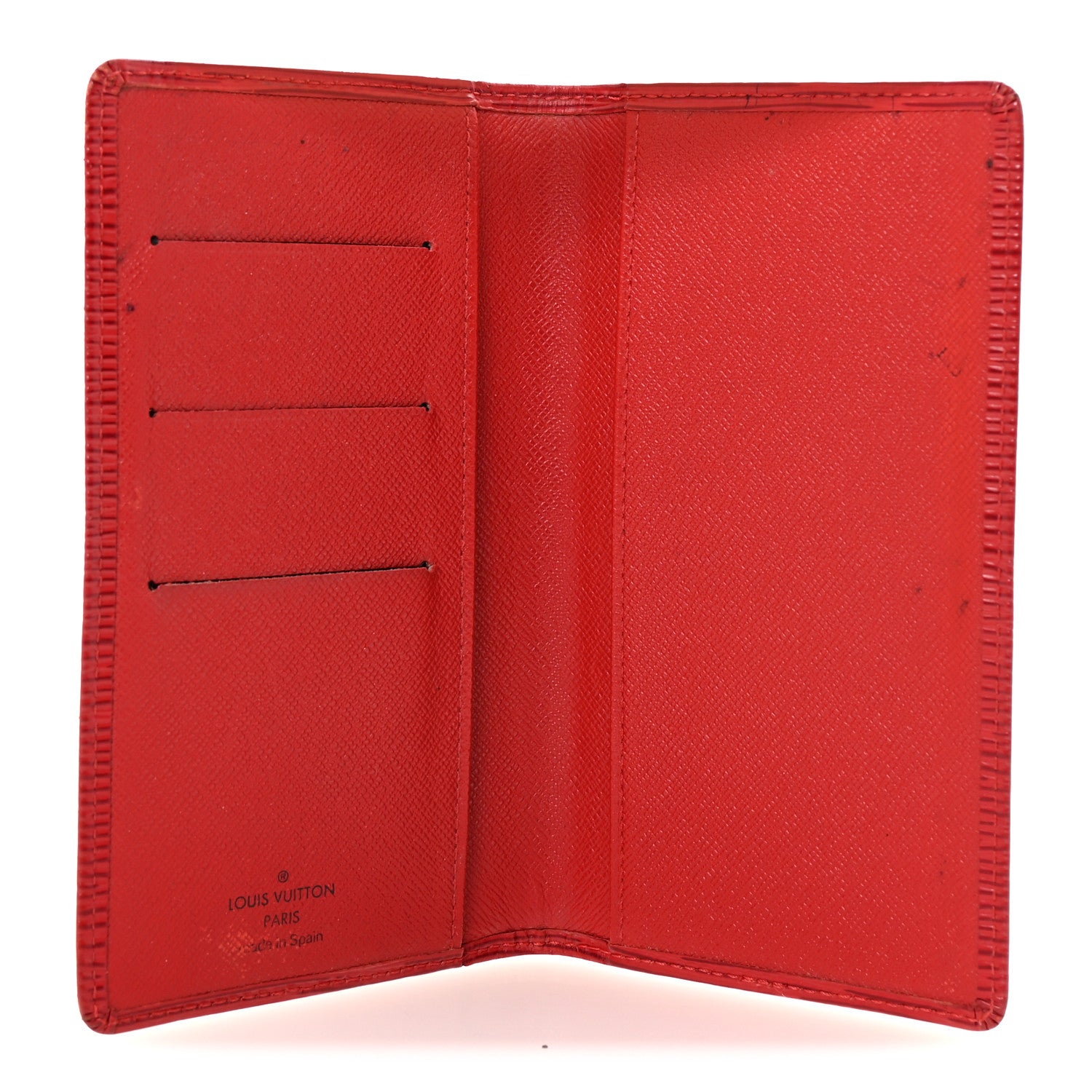 Epi Checkbook Cover Castilian Red