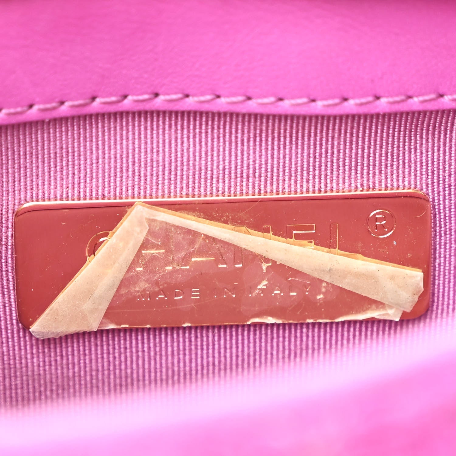 Wool Tweed Giant Logo Waist Bag Magenta