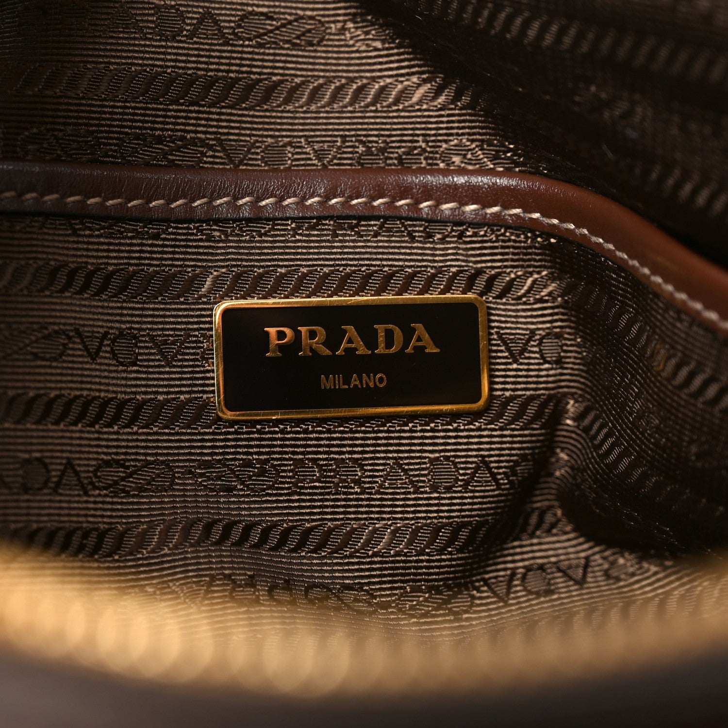 Jacquard Logo Tote Corda Bruciato