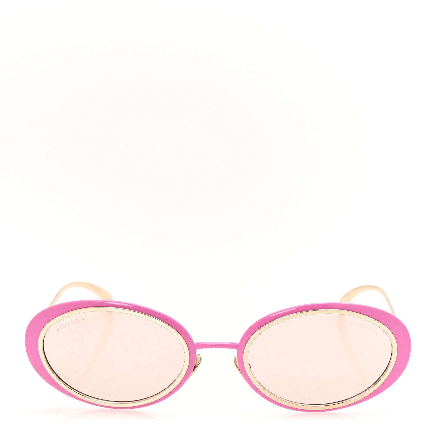Metal Oval Pearl Sunglasses 71708 Pink