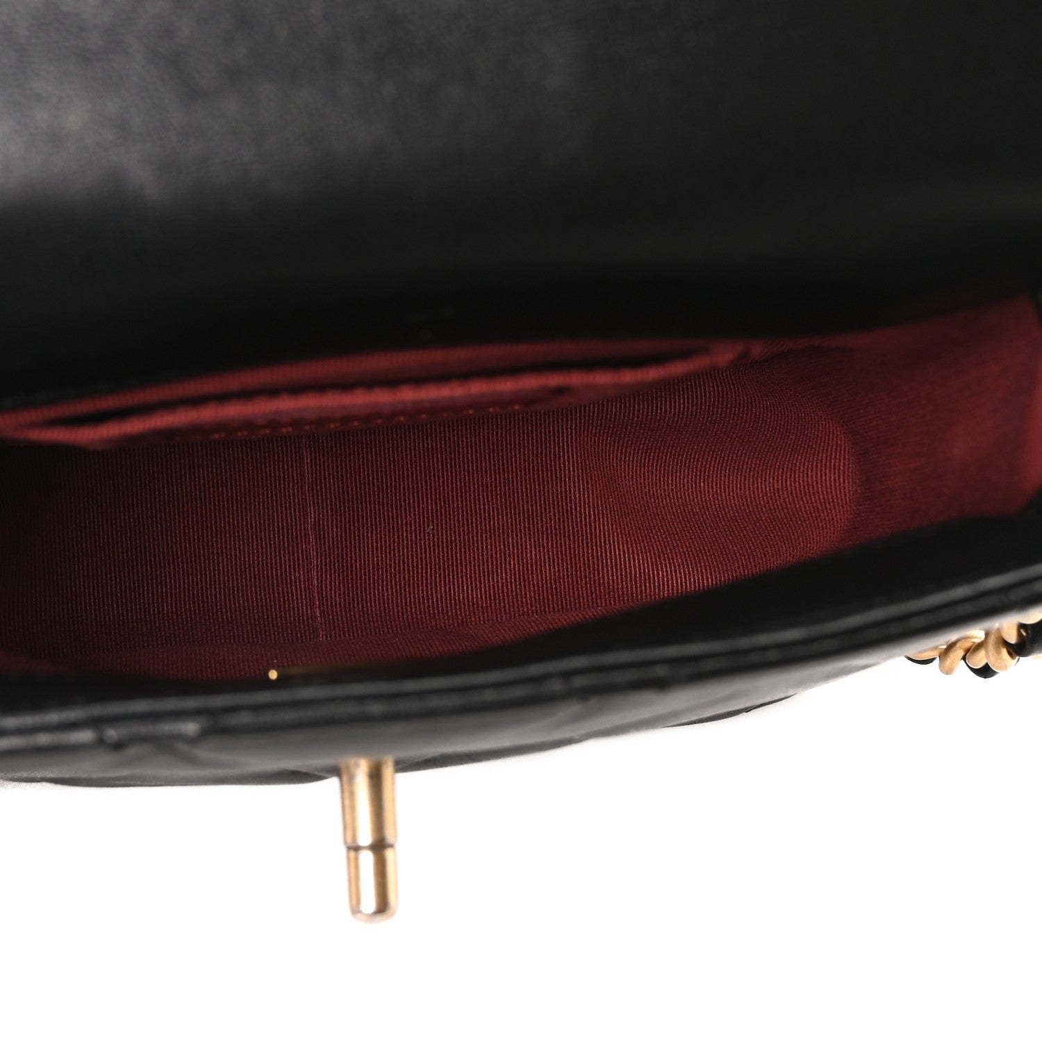 Lambskin Quilted Mini Side Note Flap Black