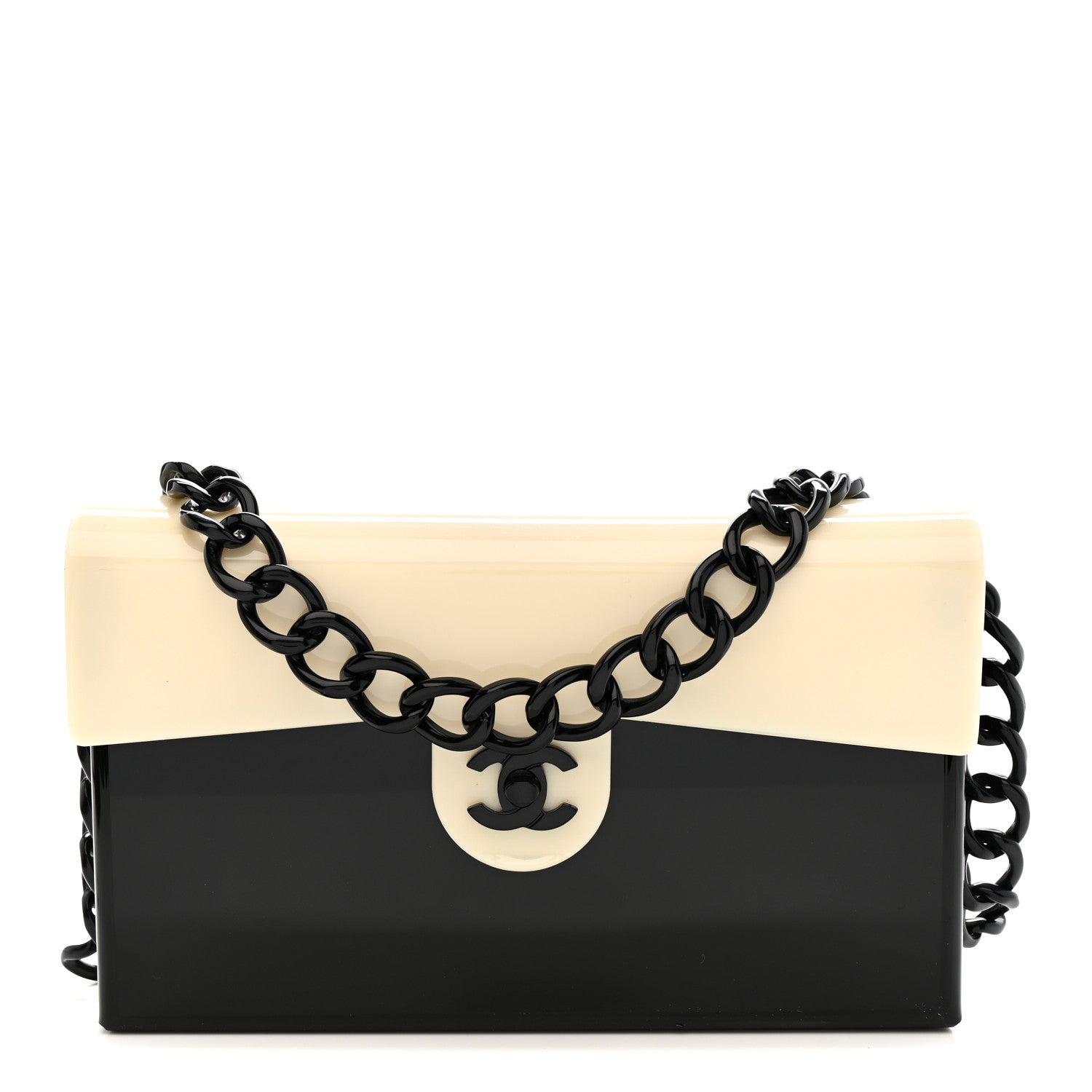 Acrylic Single Flap Black White