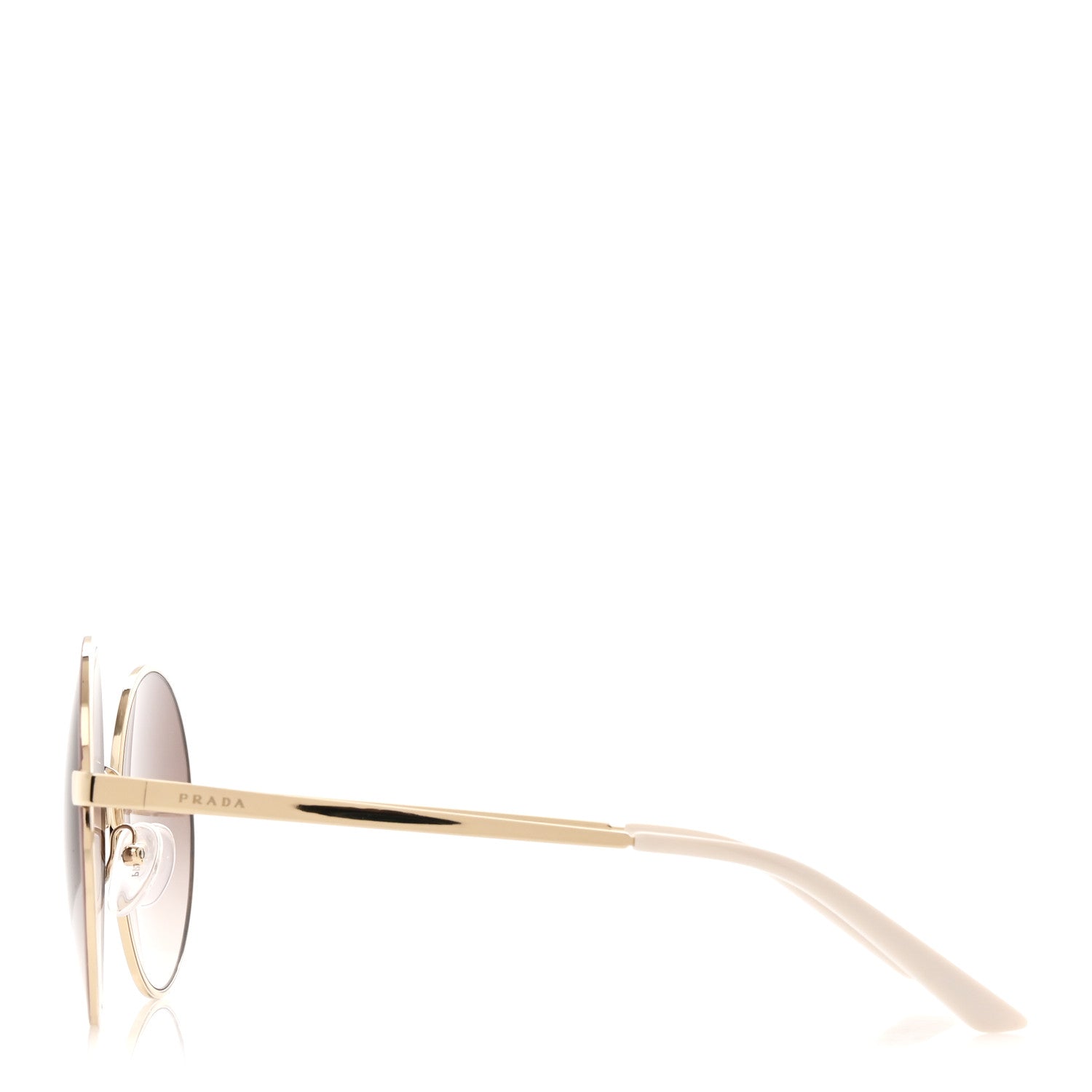 Metal Enamel Oversized Round Sunglasses SPR 59X Pink Gold