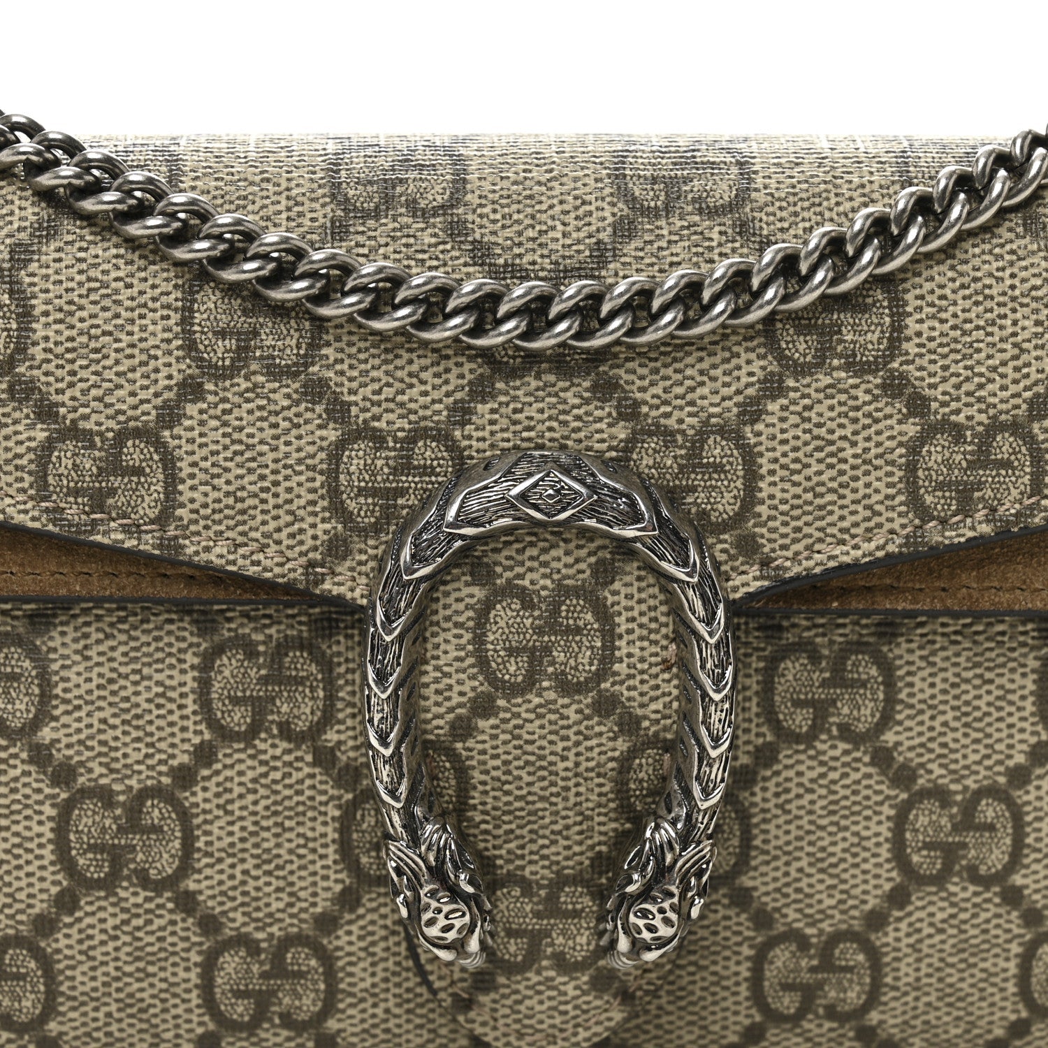 GG Supreme Monogram Super Mini Dionysus Shoulder Bag Taupe