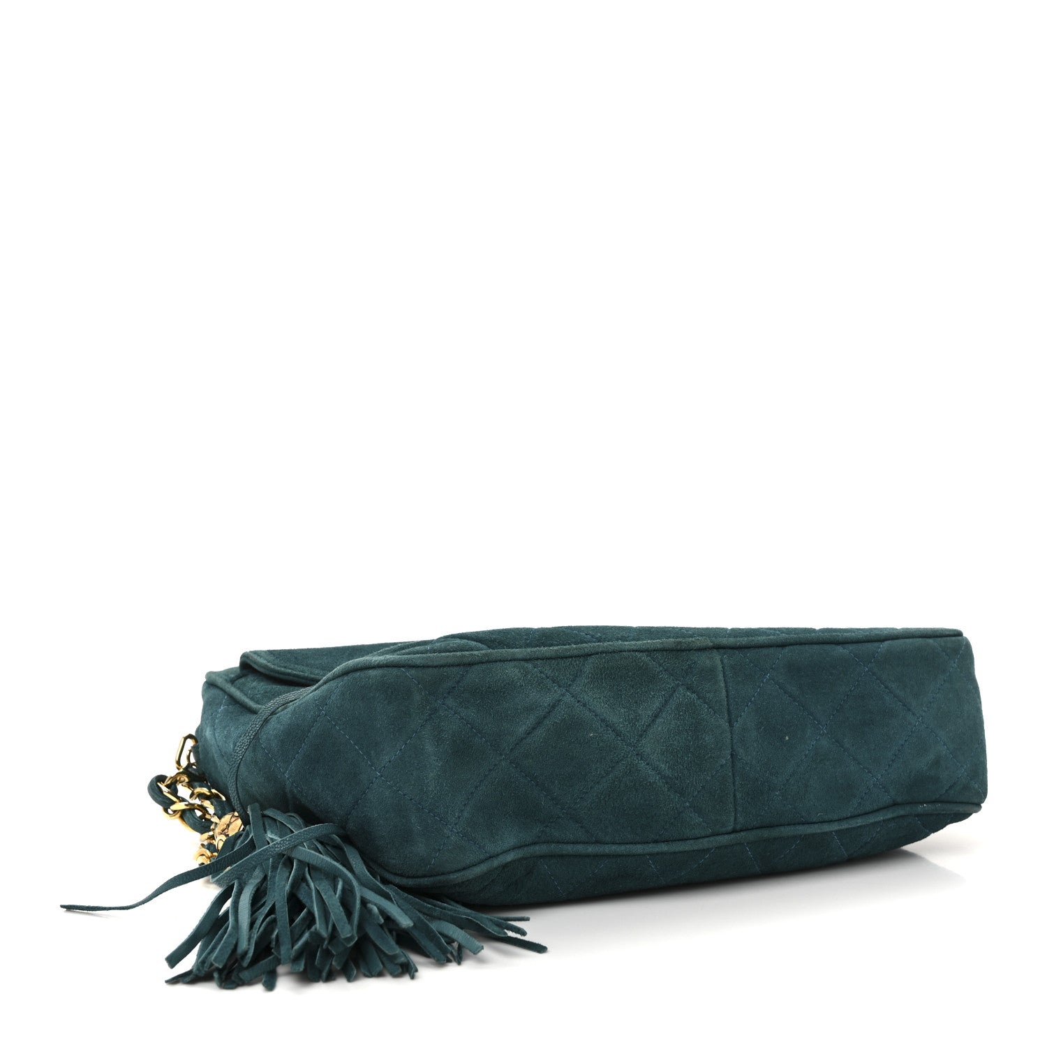 Suede Quilted CC Tassel Camera Bag Blue