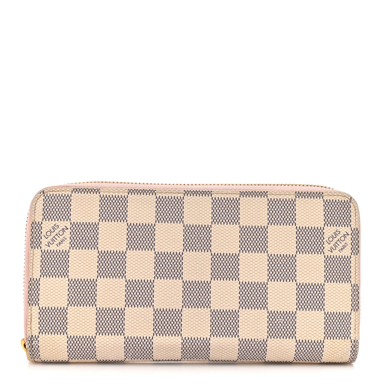 Damier Azur Zippy Wallet Rose Ballerine