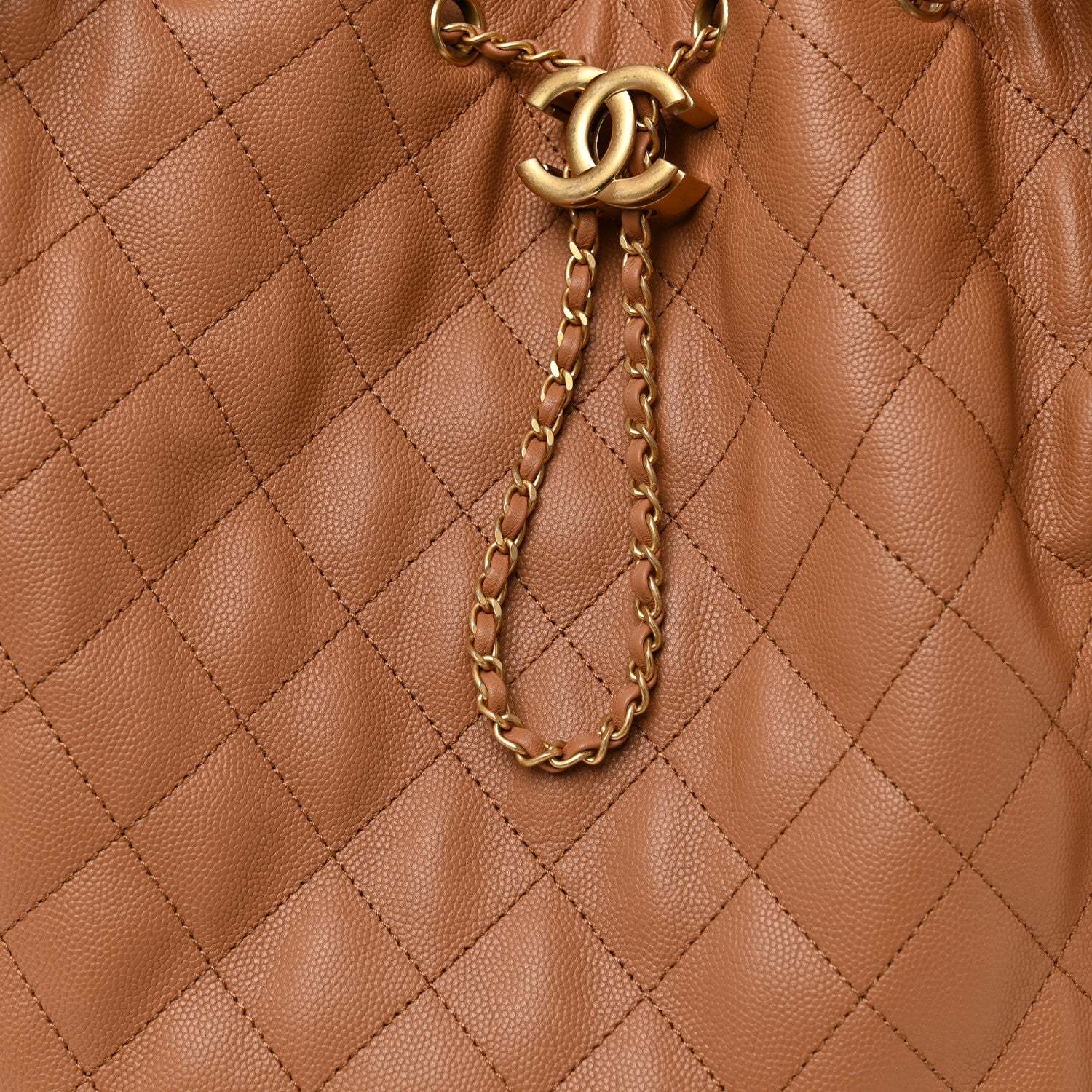 Caviar Quilted Medium Chanel 25 Handbag Brown