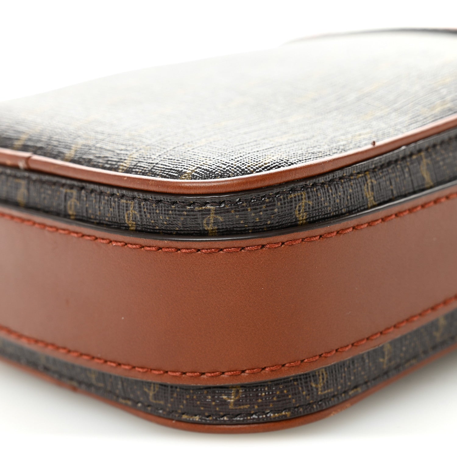 Canvas Smooth Calfskin Le Monogramme Crossbody Pouch Chestnut