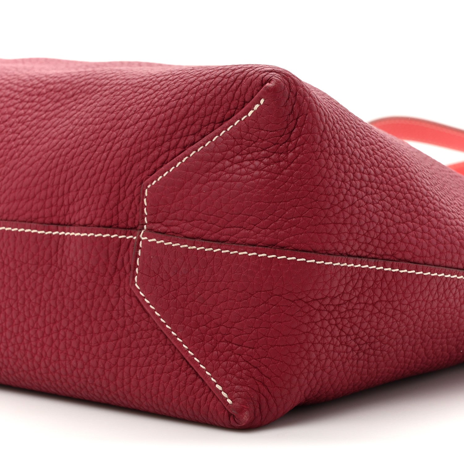 Taurillon Clemence Double Sens 36 Reversible Tote Rubis Bougainvillea