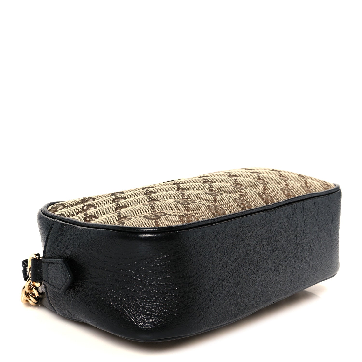 Monogram Matelasse Diagonal Small GG Marmont Chain Shoulder Bag Beige Black