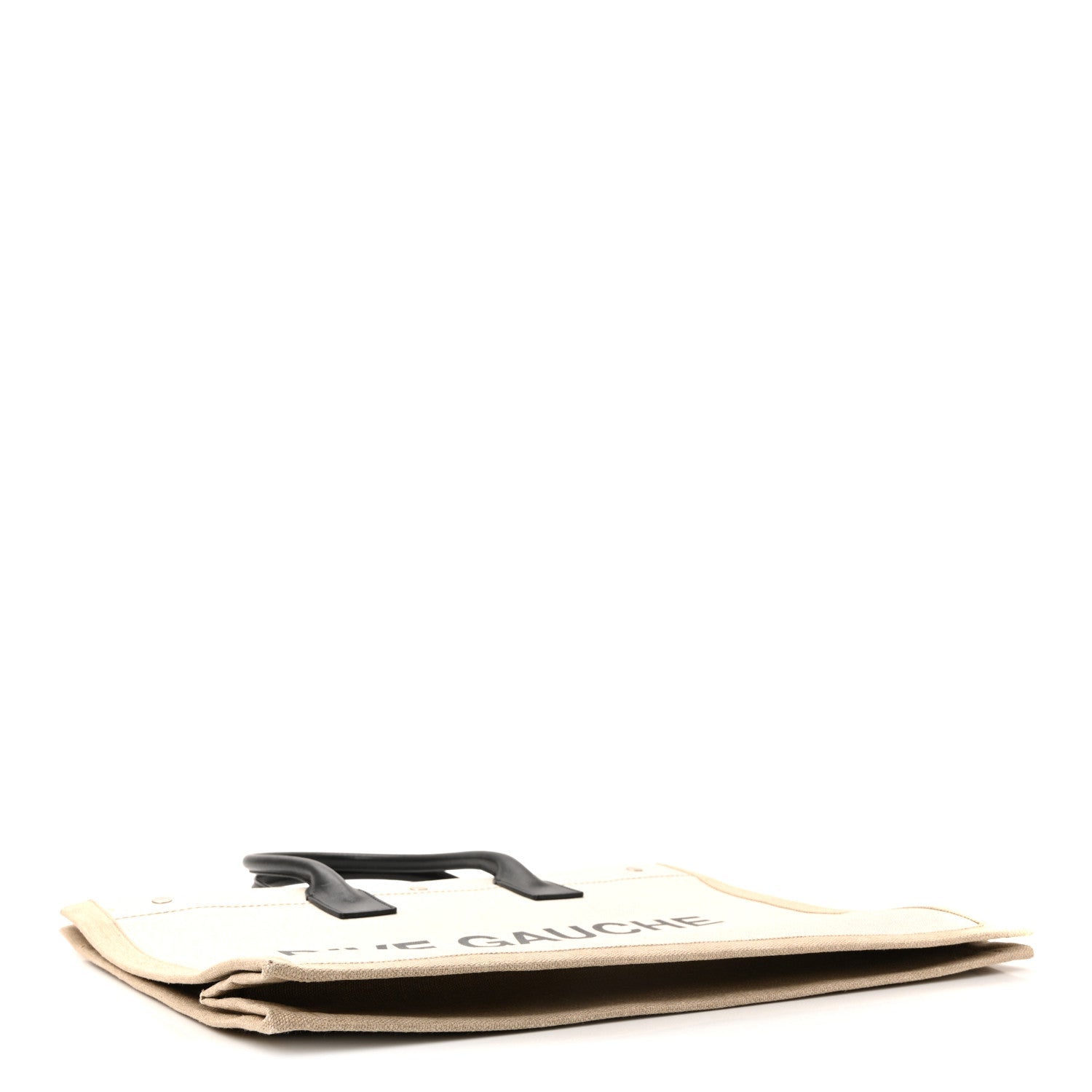 Linen Calfskin Rive Gauche Tote Optic White
