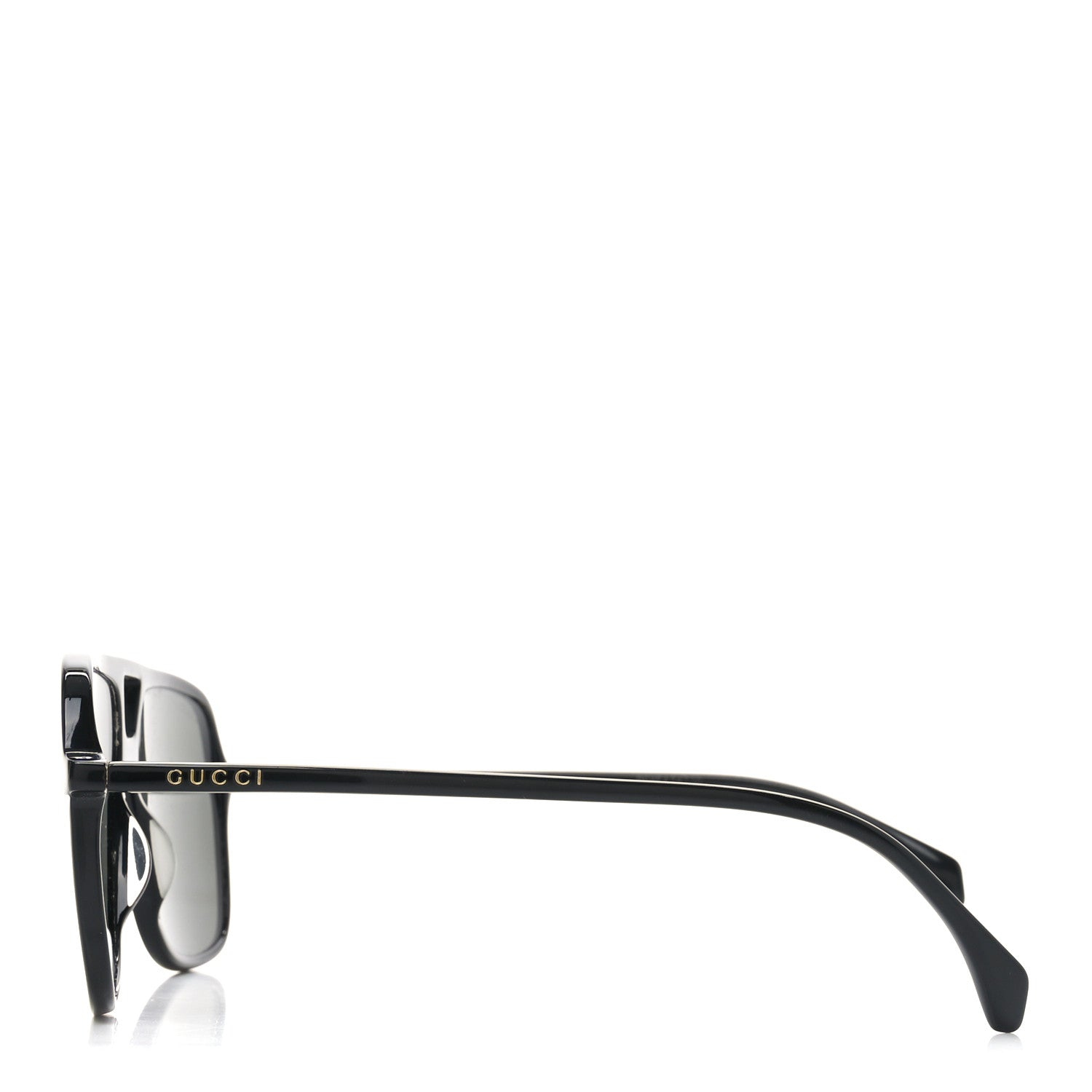 Acetate Brow Bar Aviator Sunglasses GG0545S Black