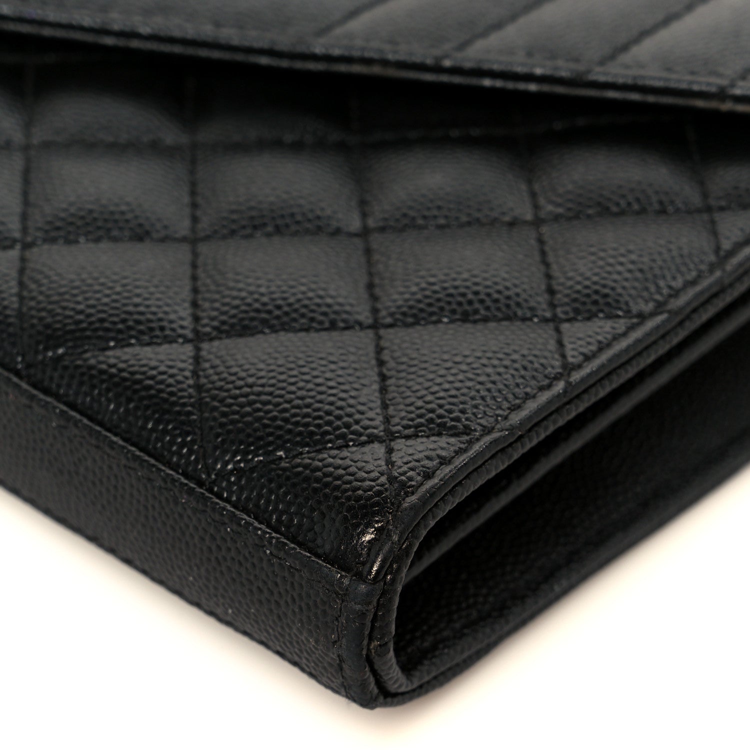 Grain De Poudre Textured Mixed Matelasse Triquilt Small Monogram Satchel Black